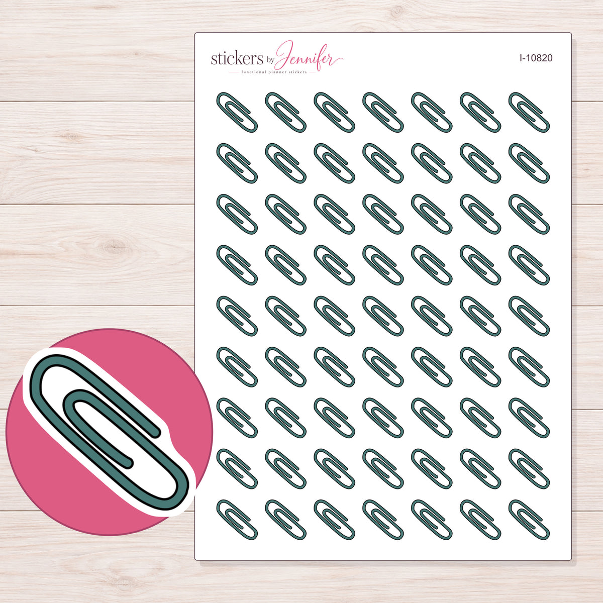 I-10820 planner sticker sheet with enlarged sticker detail