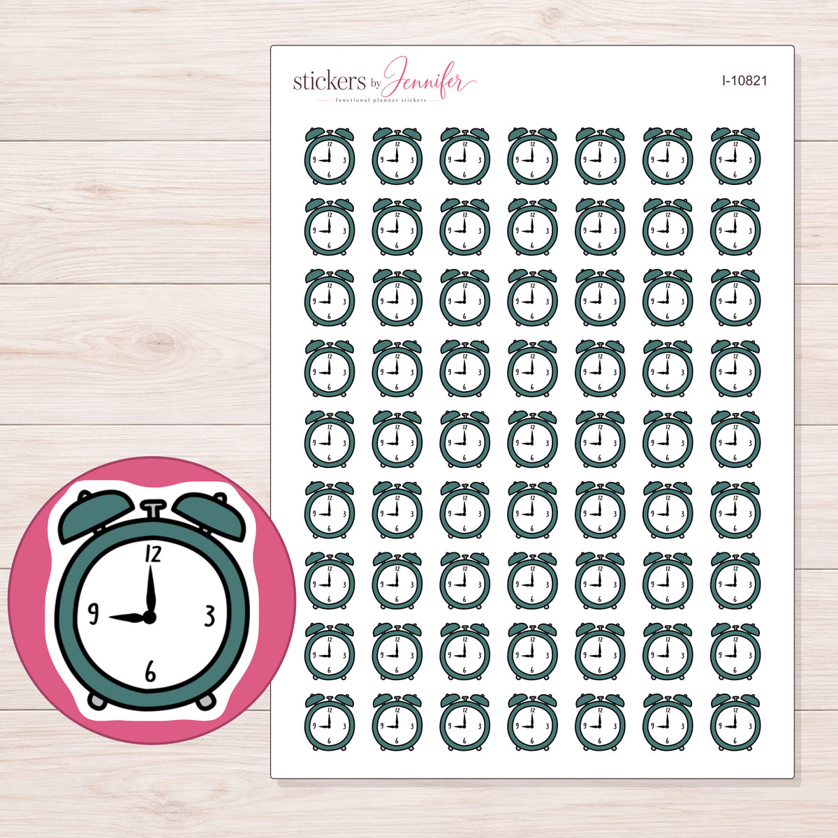 I-10821 planner sticker sheet with enlarged sticker detail