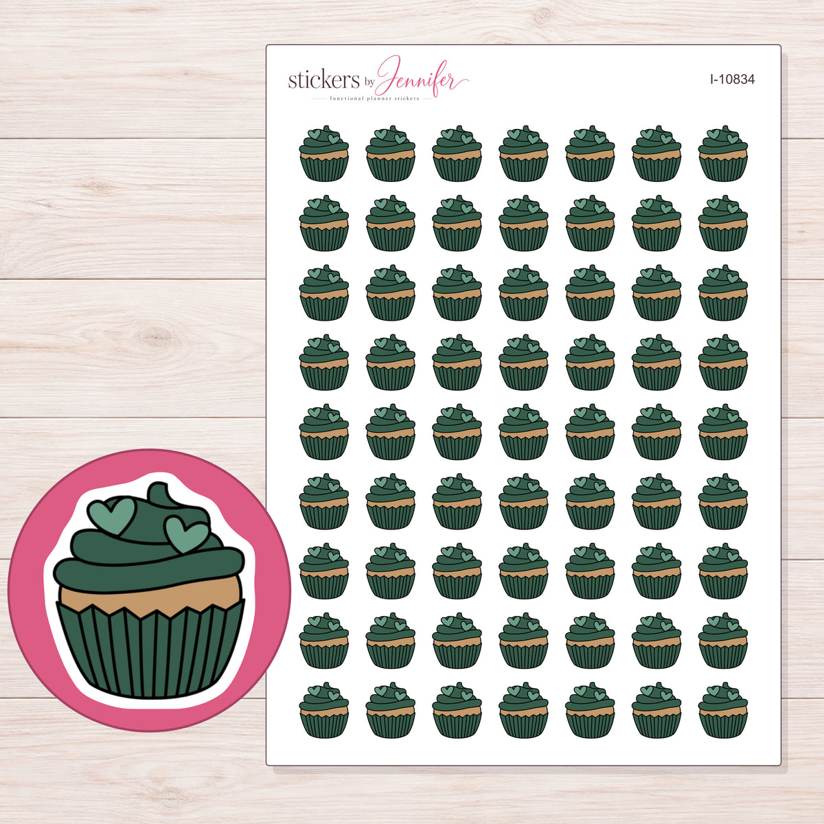 I-10834 planner sticker sheet with enlarged sticker detail