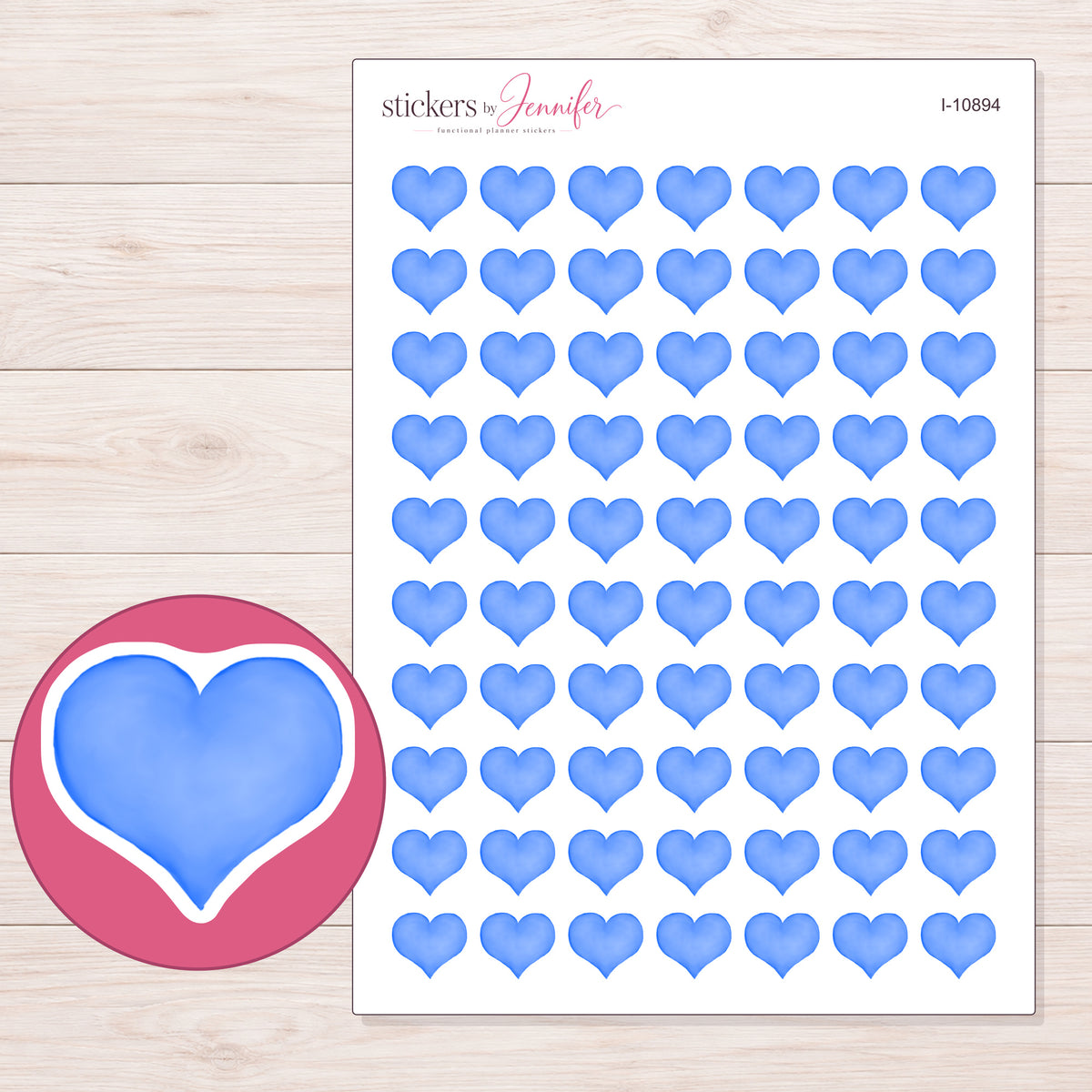 I-10894 planner sticker sheet with enlarged sticker detail