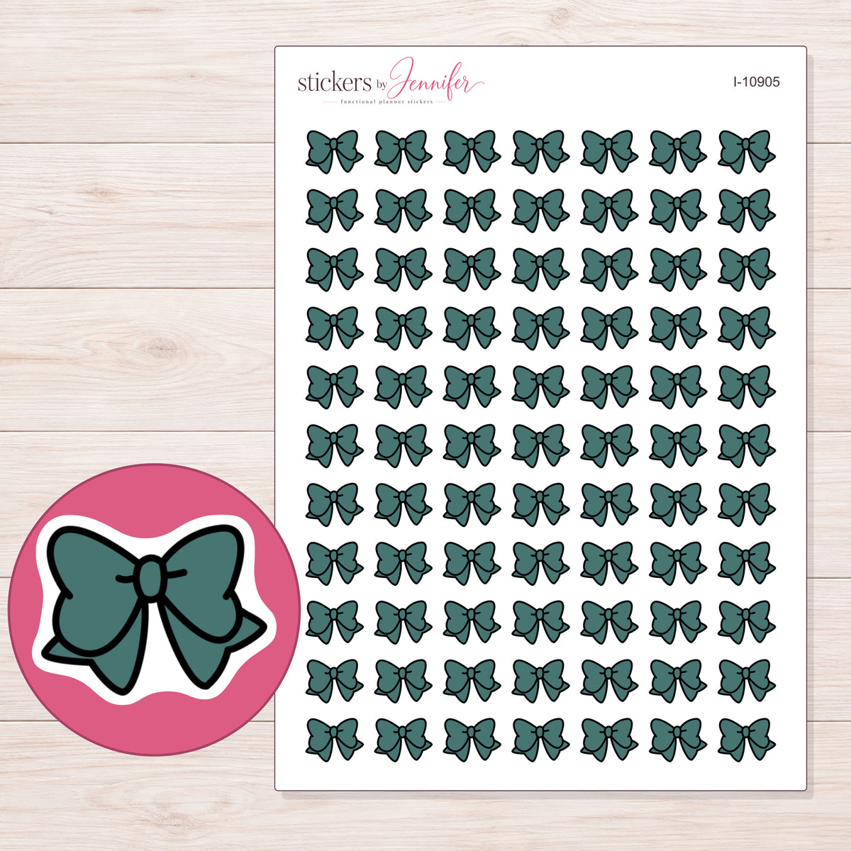 I-10905 planner sticker sheet with enlarged sticker detail