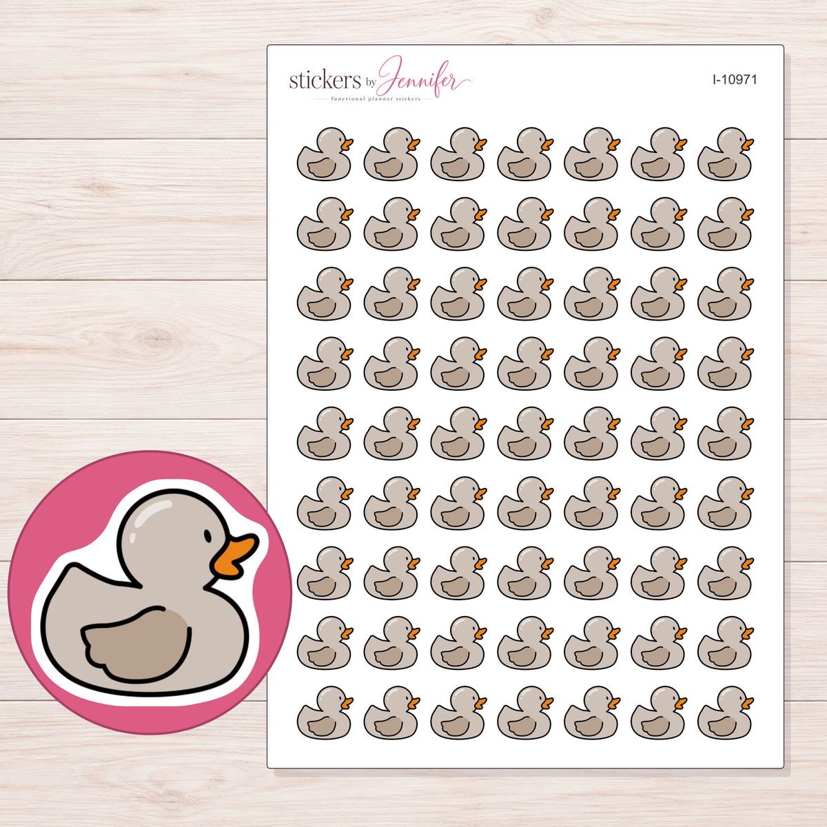 I-10971 planner sticker sheet with enlarged sticker detail