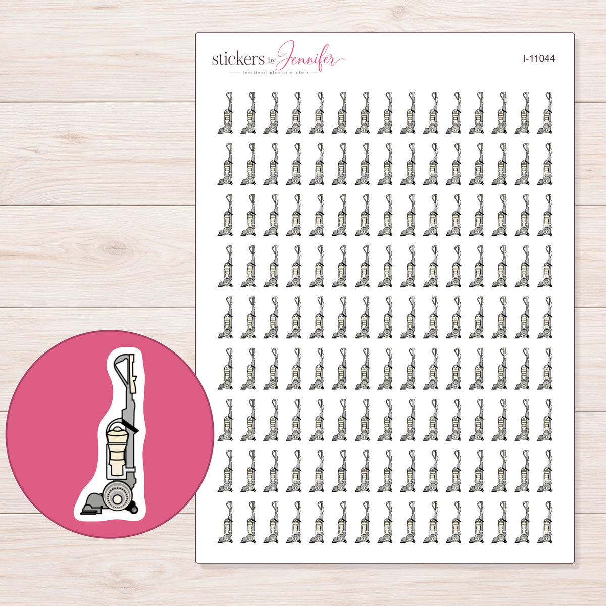 I-11044 planner sticker sheet with enlarged sticker detail