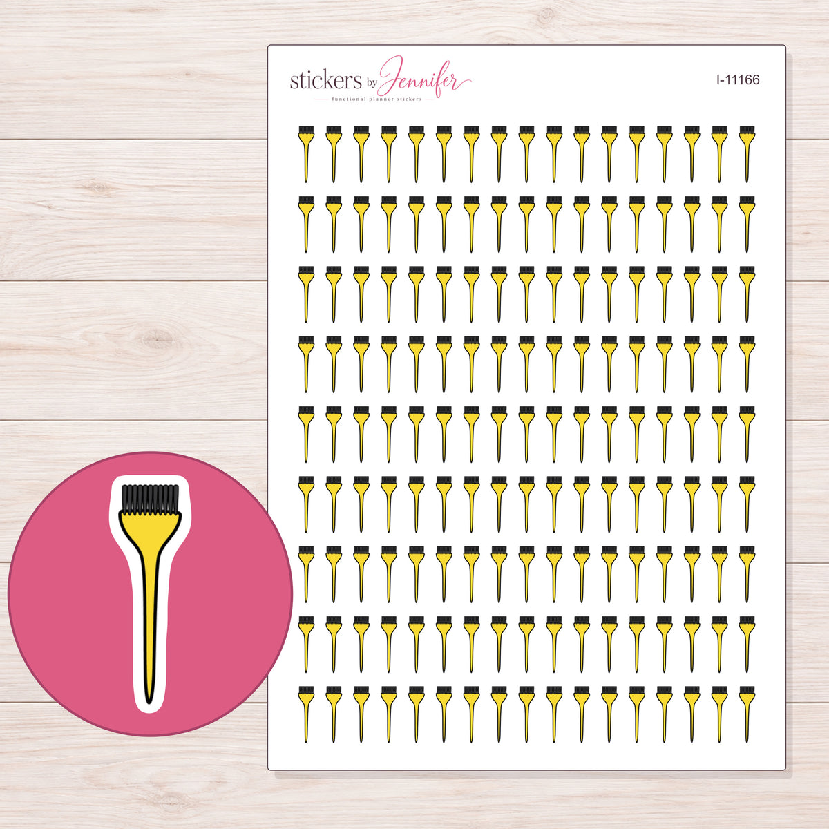 I-11166 planner sticker sheet with enlarged sticker detail