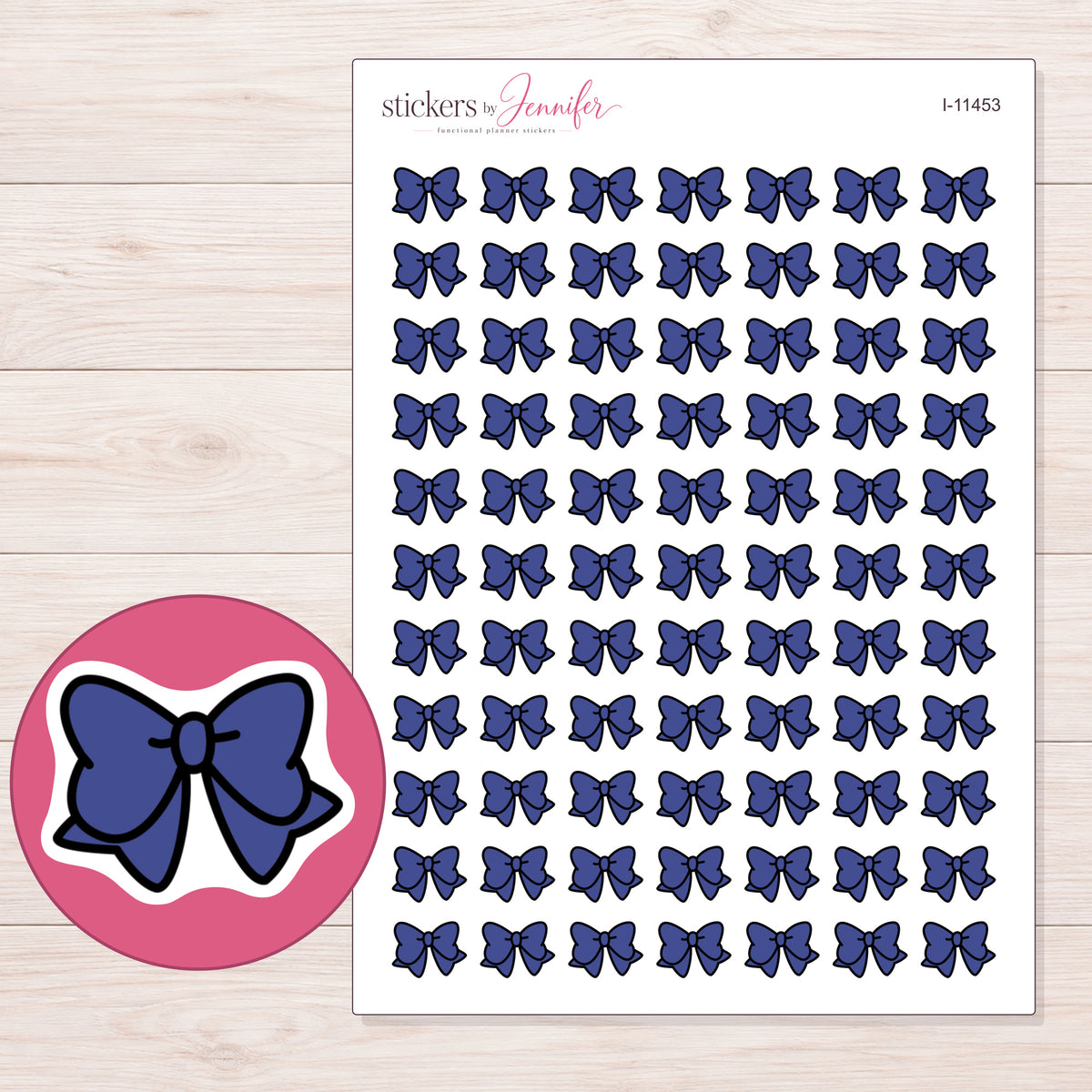 I-11453 planner sticker sheet with enlarged sticker detail