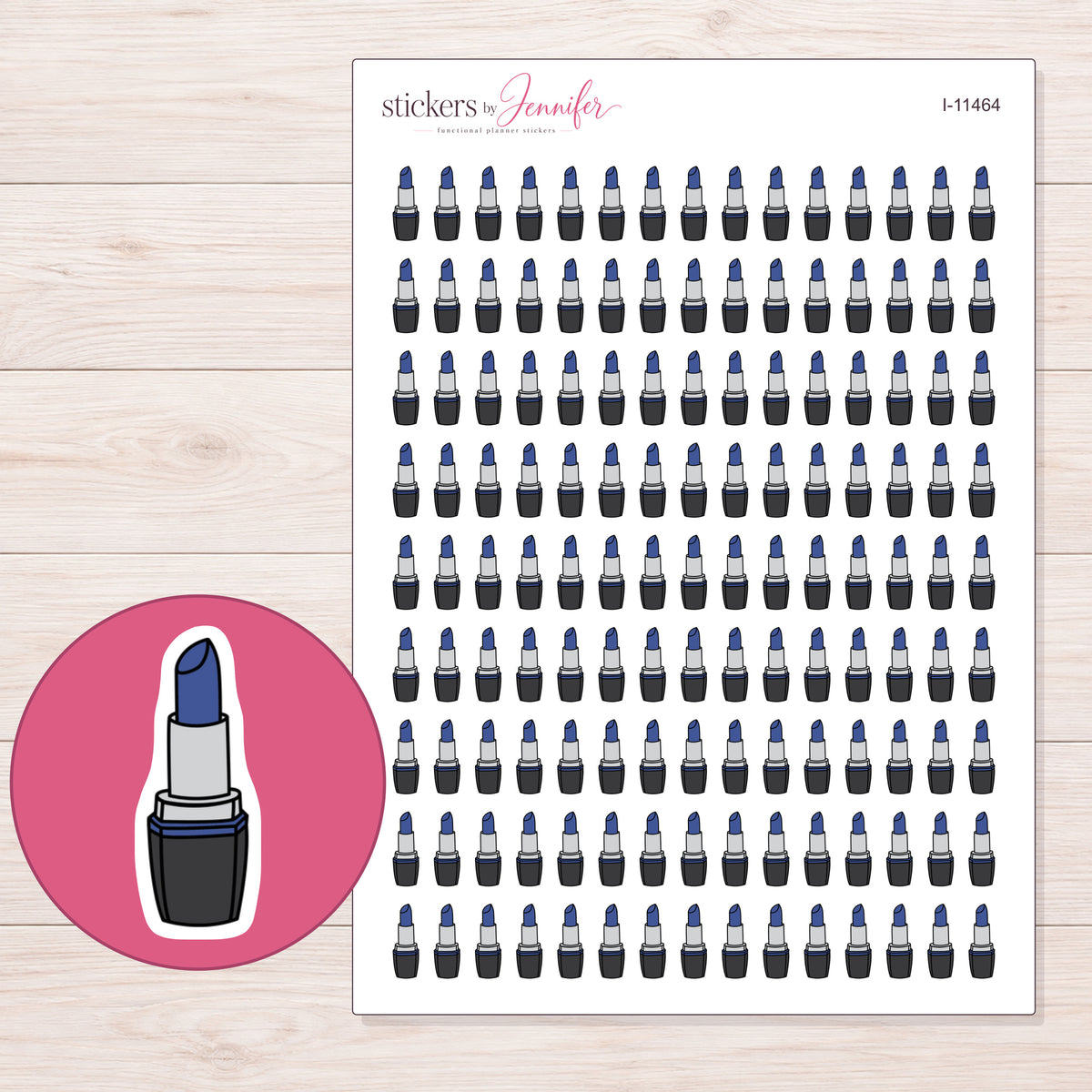 I-11464 planner sticker sheet with enlarged sticker detail