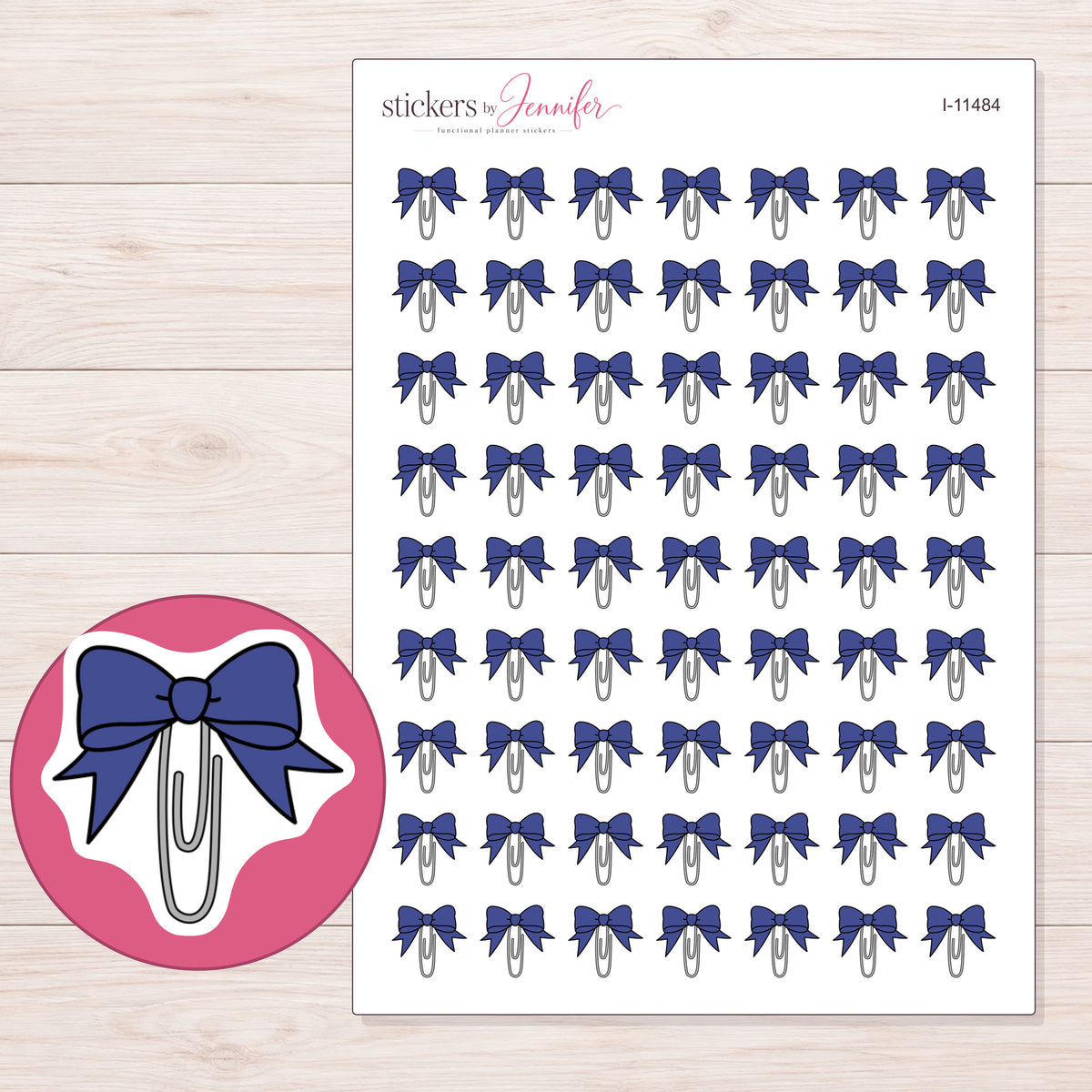 I-11484 planner sticker sheet with enlarged sticker detail