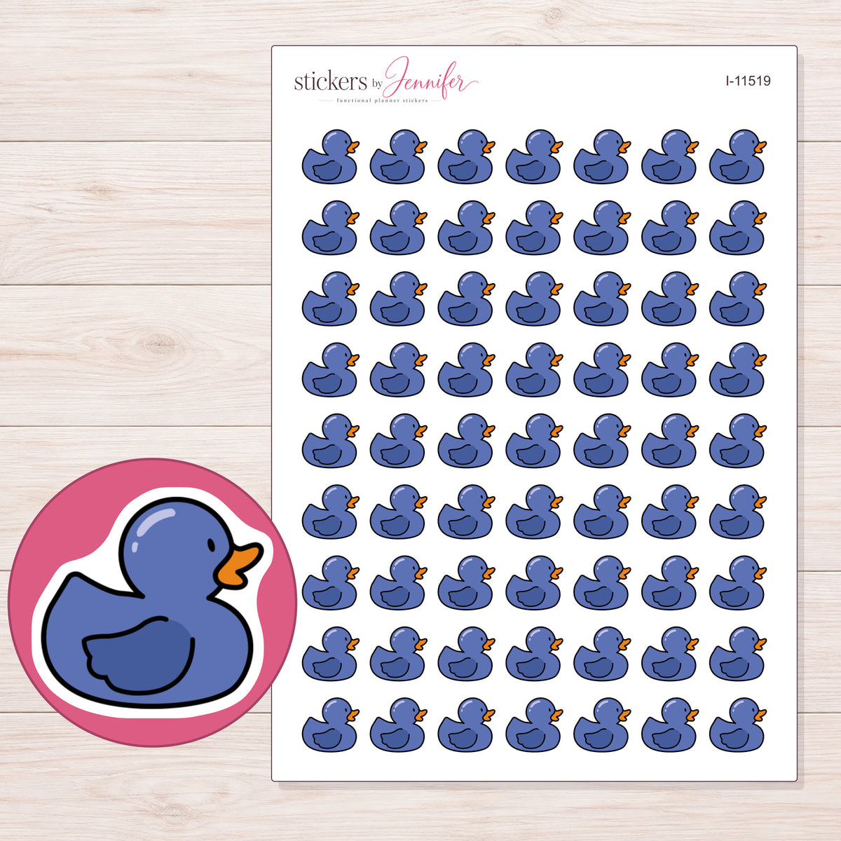 I-11519 planner sticker sheet with enlarged sticker detail