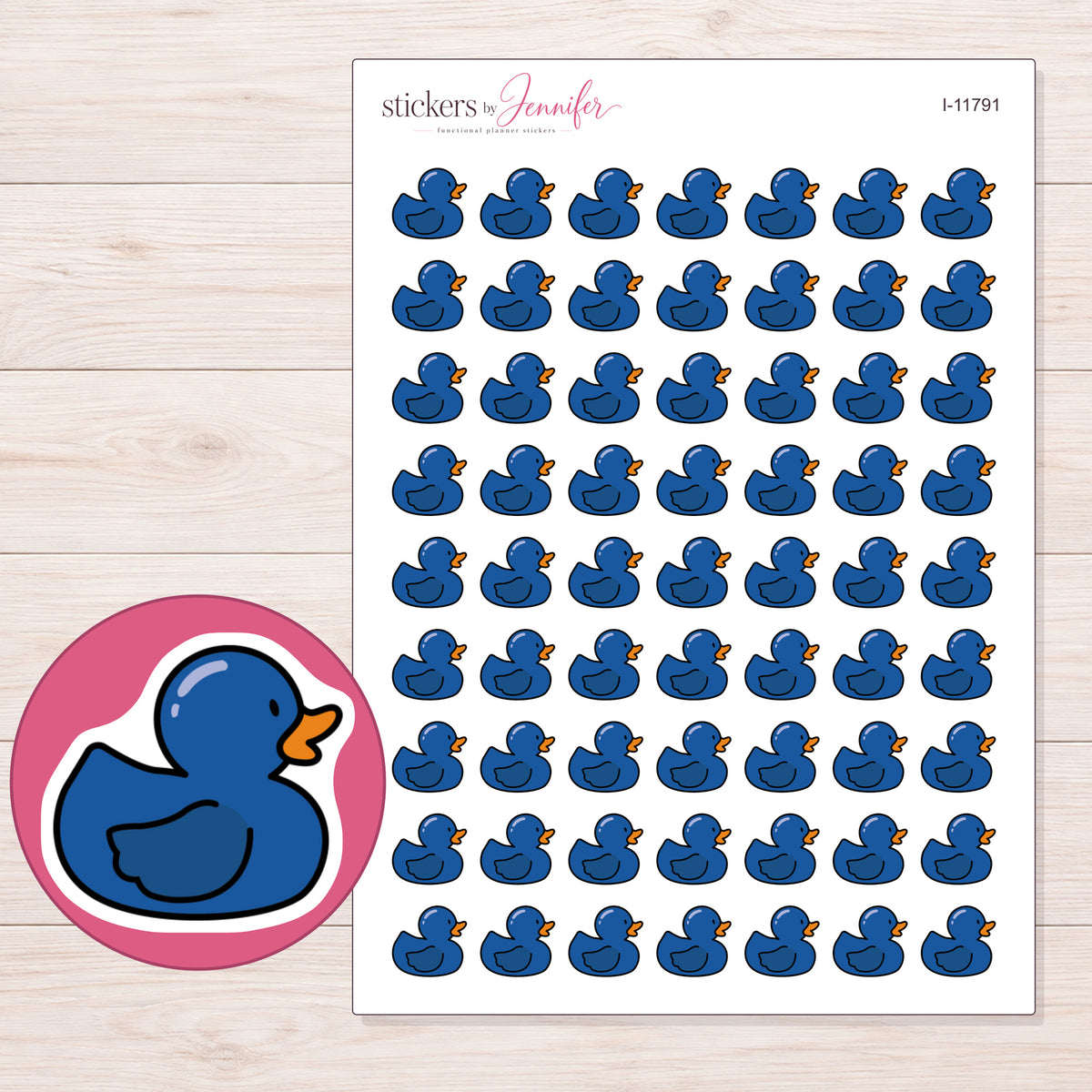 I-11791 planner sticker sheet with enlarged sticker detail