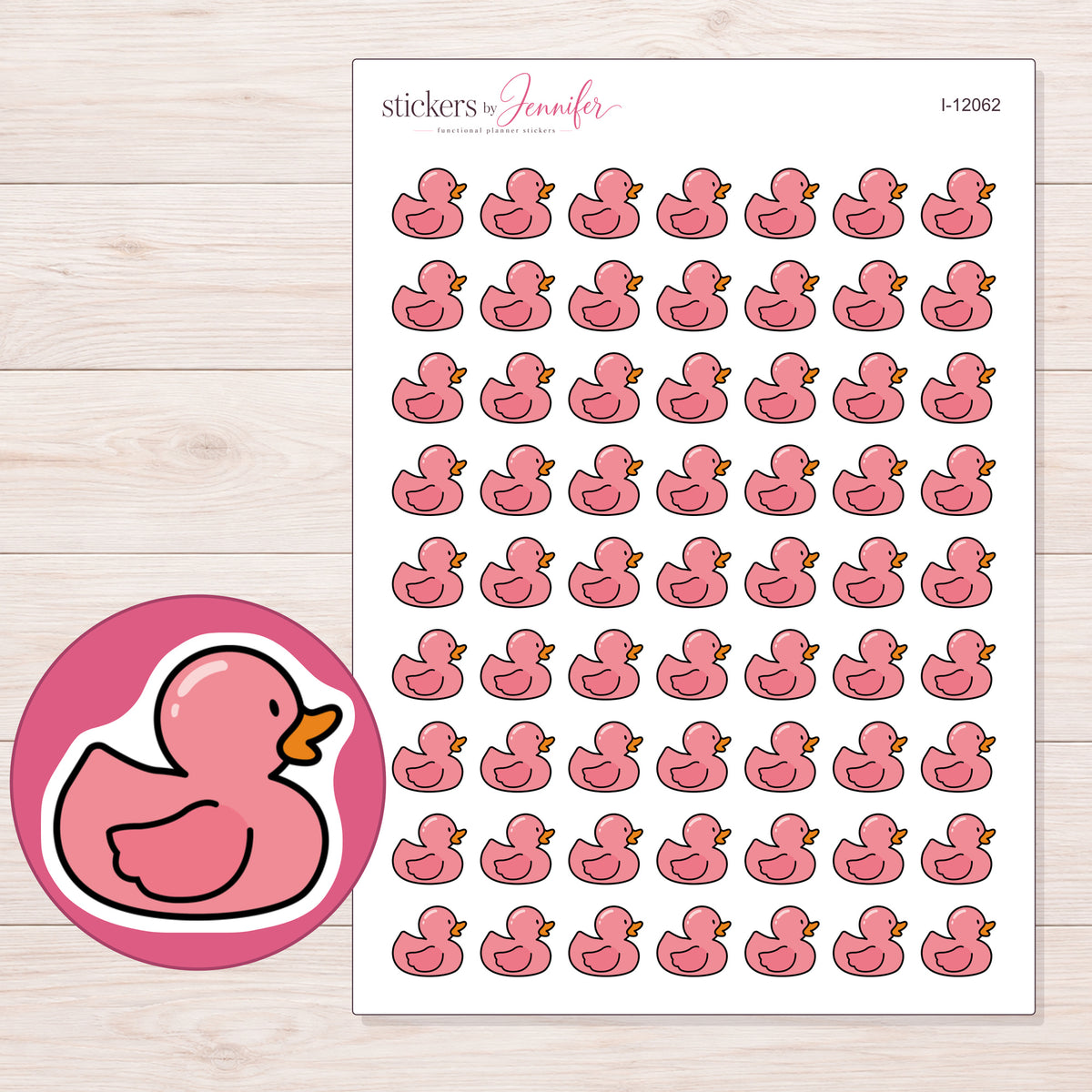I-12062 planner sticker sheet with enlarged sticker detail