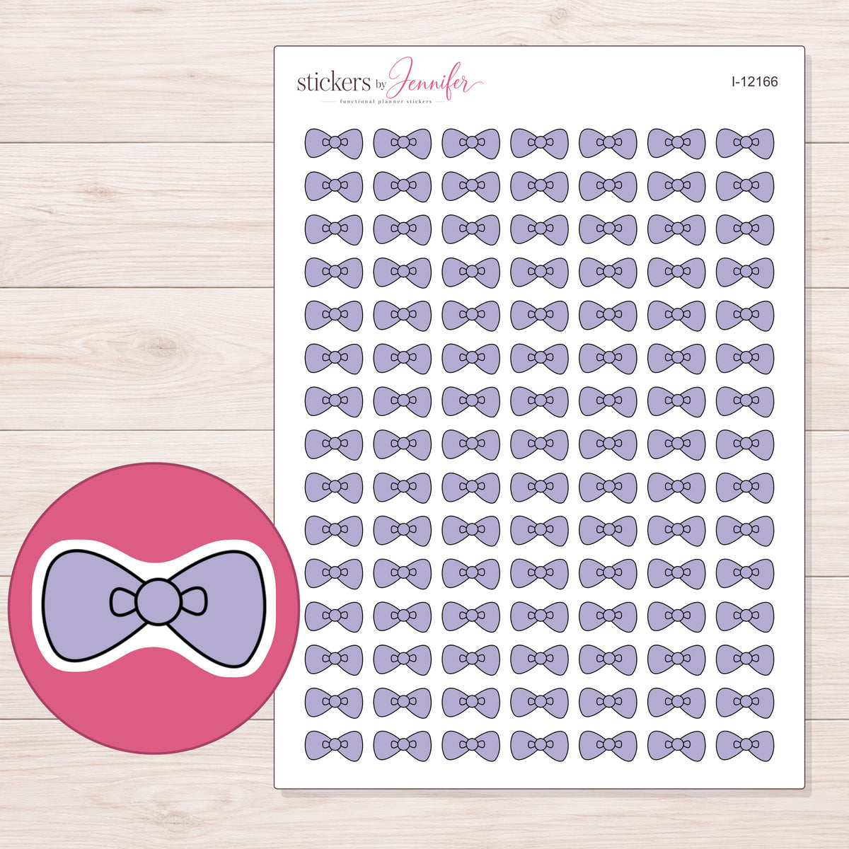 I-12166 planner sticker sheet with enlarged sticker detail
