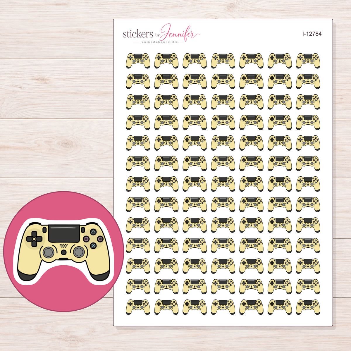 I-12784 planner sticker sheet with enlarged sticker detail