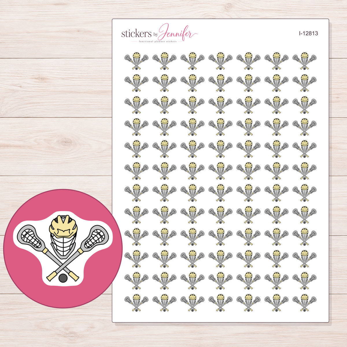 I-12813 planner sticker sheet with enlarged sticker detail