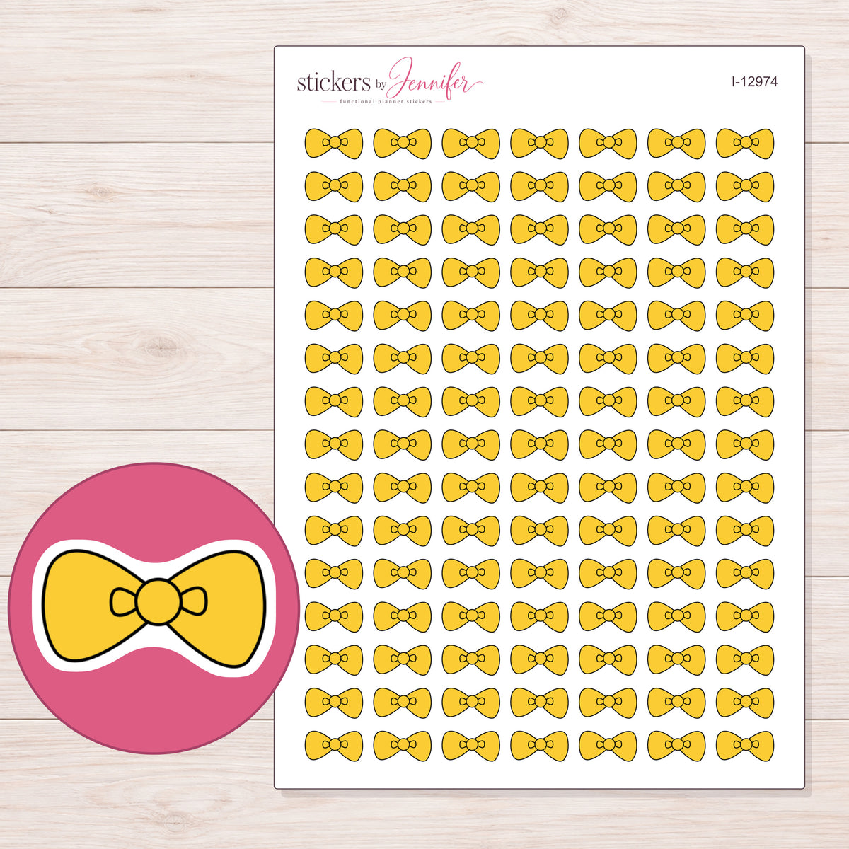 I-12974 planner sticker sheet with enlarged sticker detail