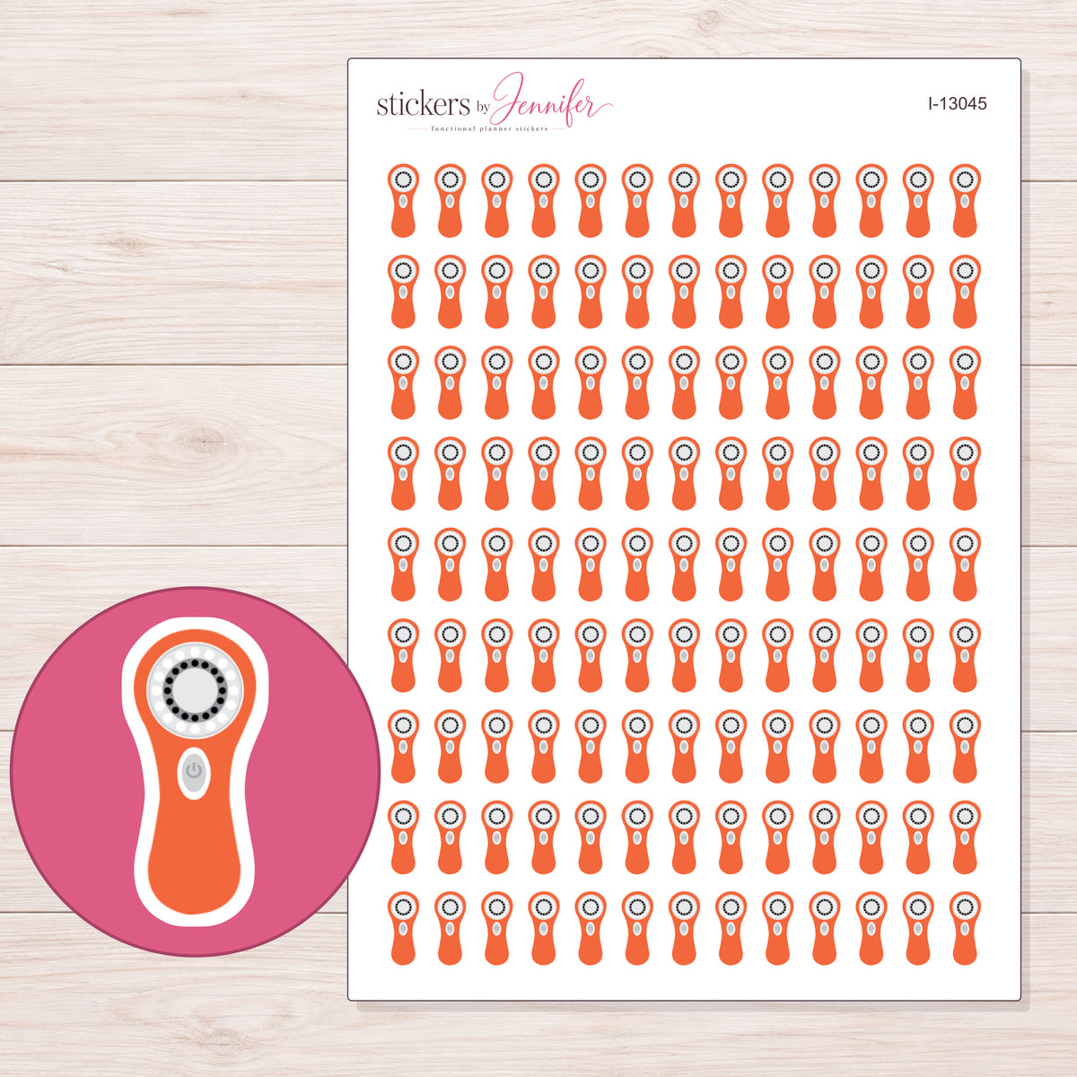 I-13045 planner sticker sheet with enlarged sticker detail