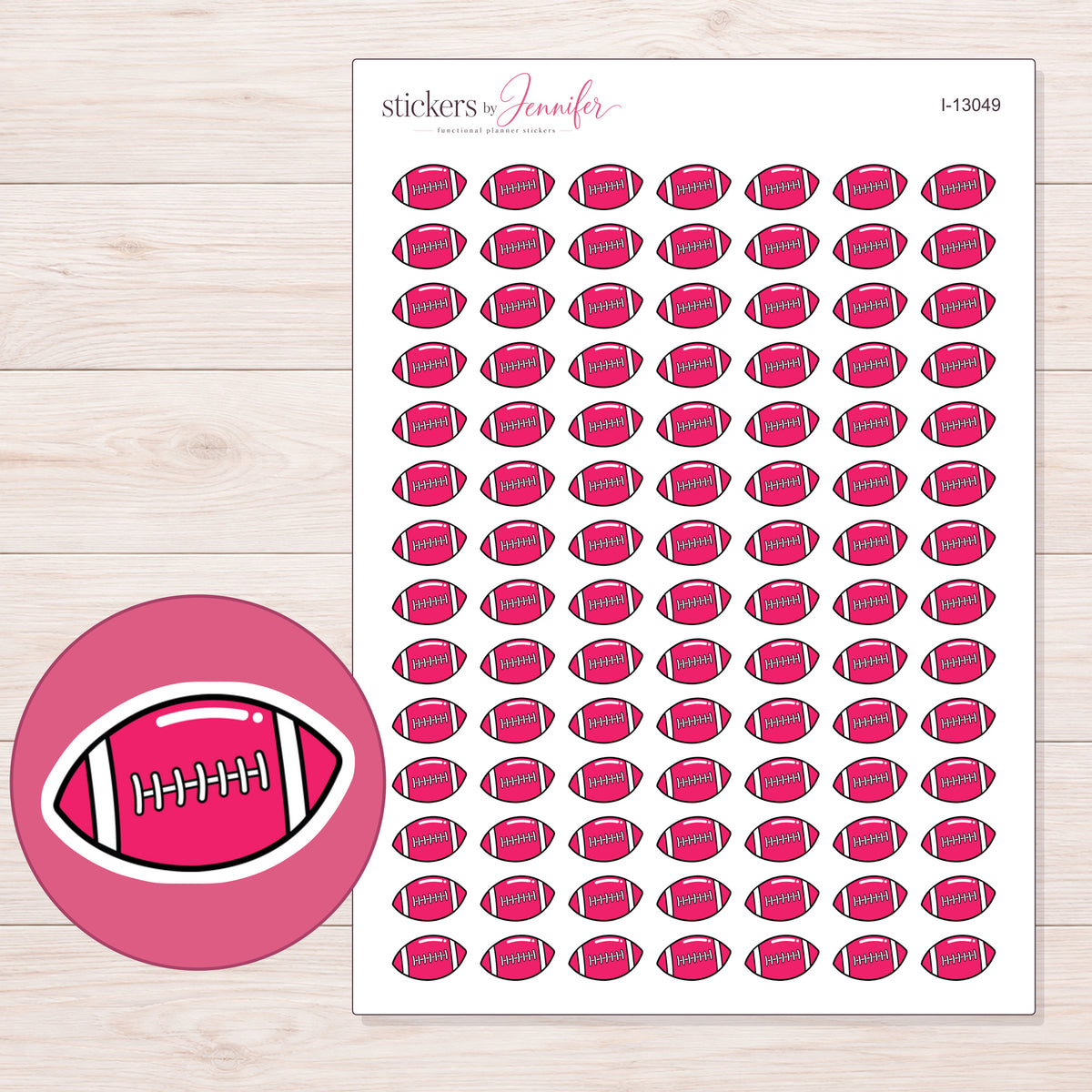 I-13049 planner sticker sheet with enlarged sticker detail