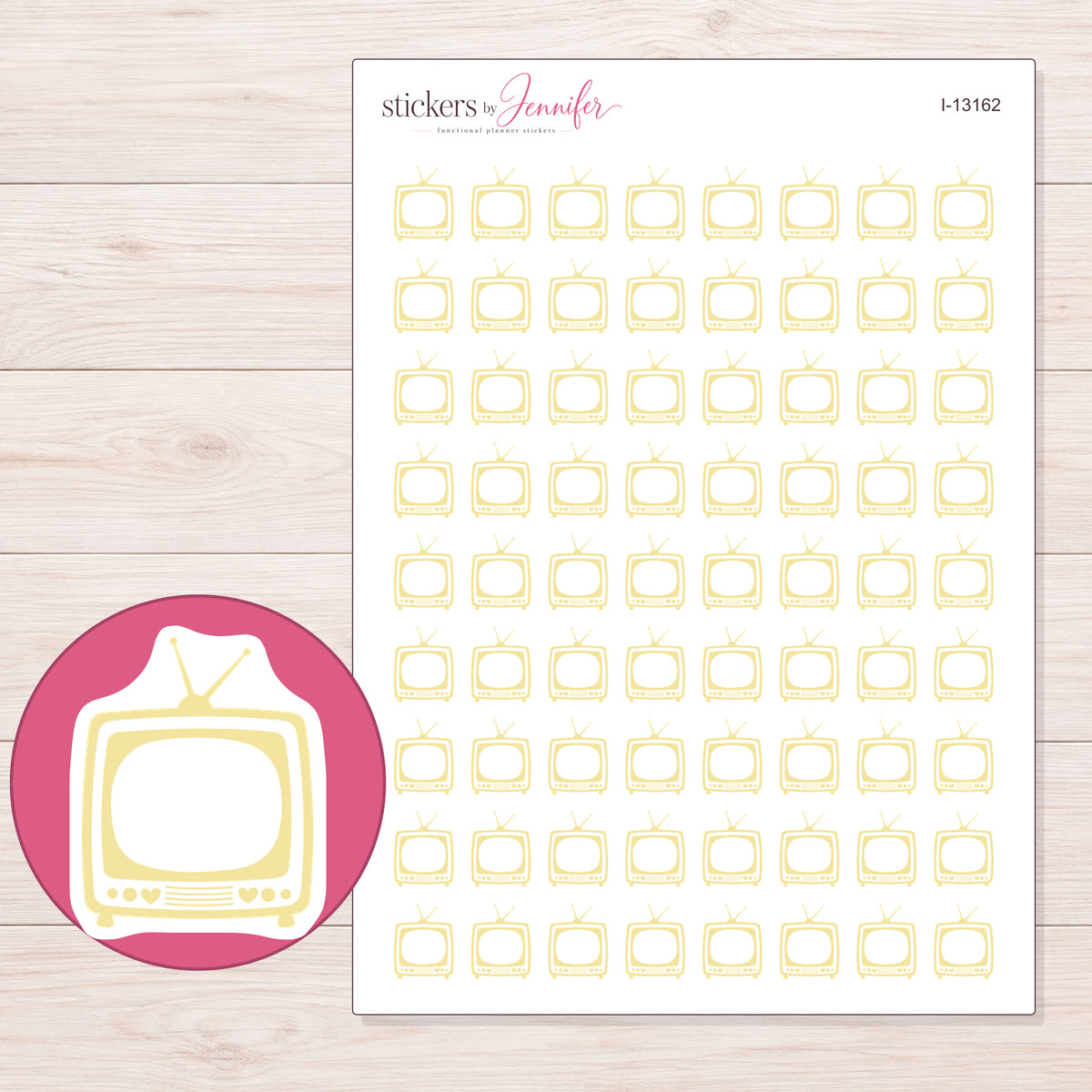 I-13162 planner sticker sheet with enlarged sticker detail
