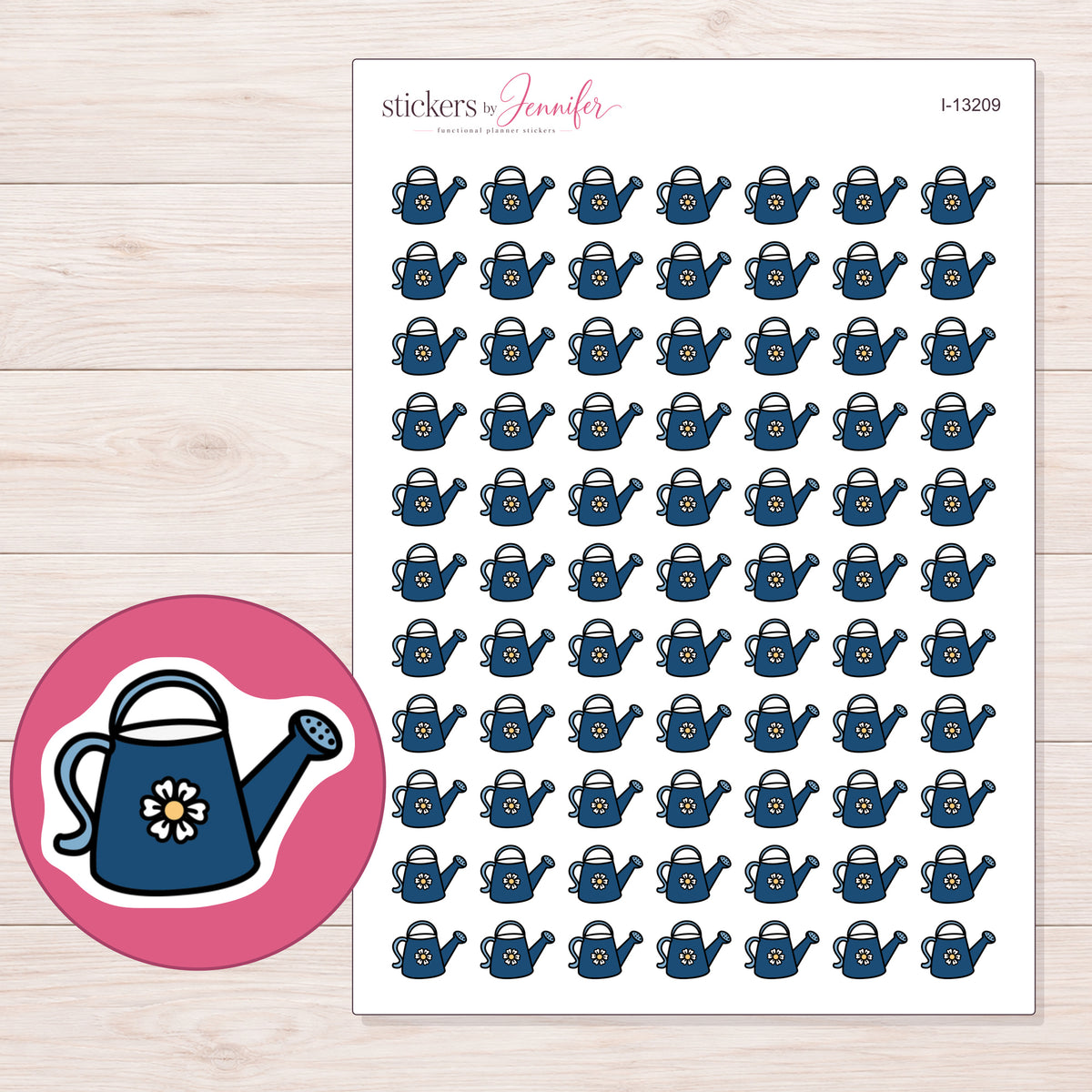 I-13209 planner sticker sheet with enlarged sticker detail