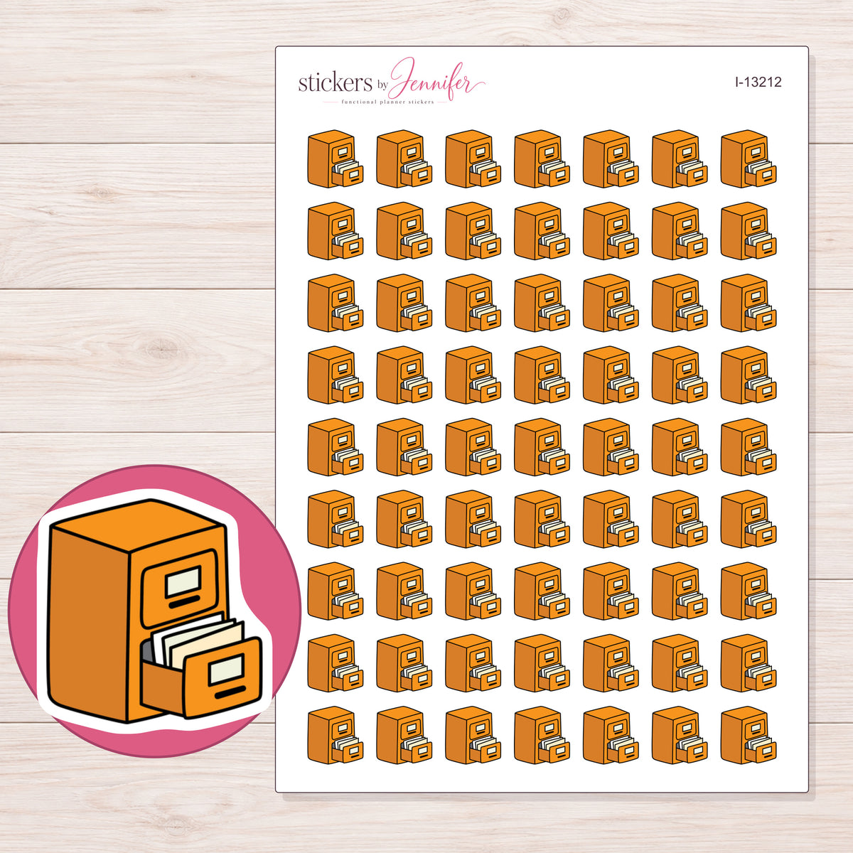 I-13212 planner sticker sheet with enlarged sticker detail