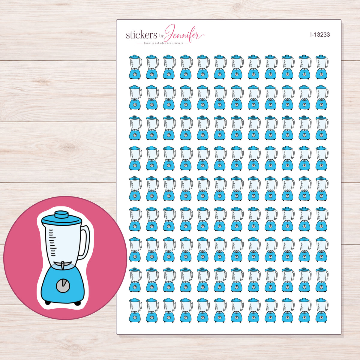 I-13233 planner sticker sheet with enlarged sticker detail