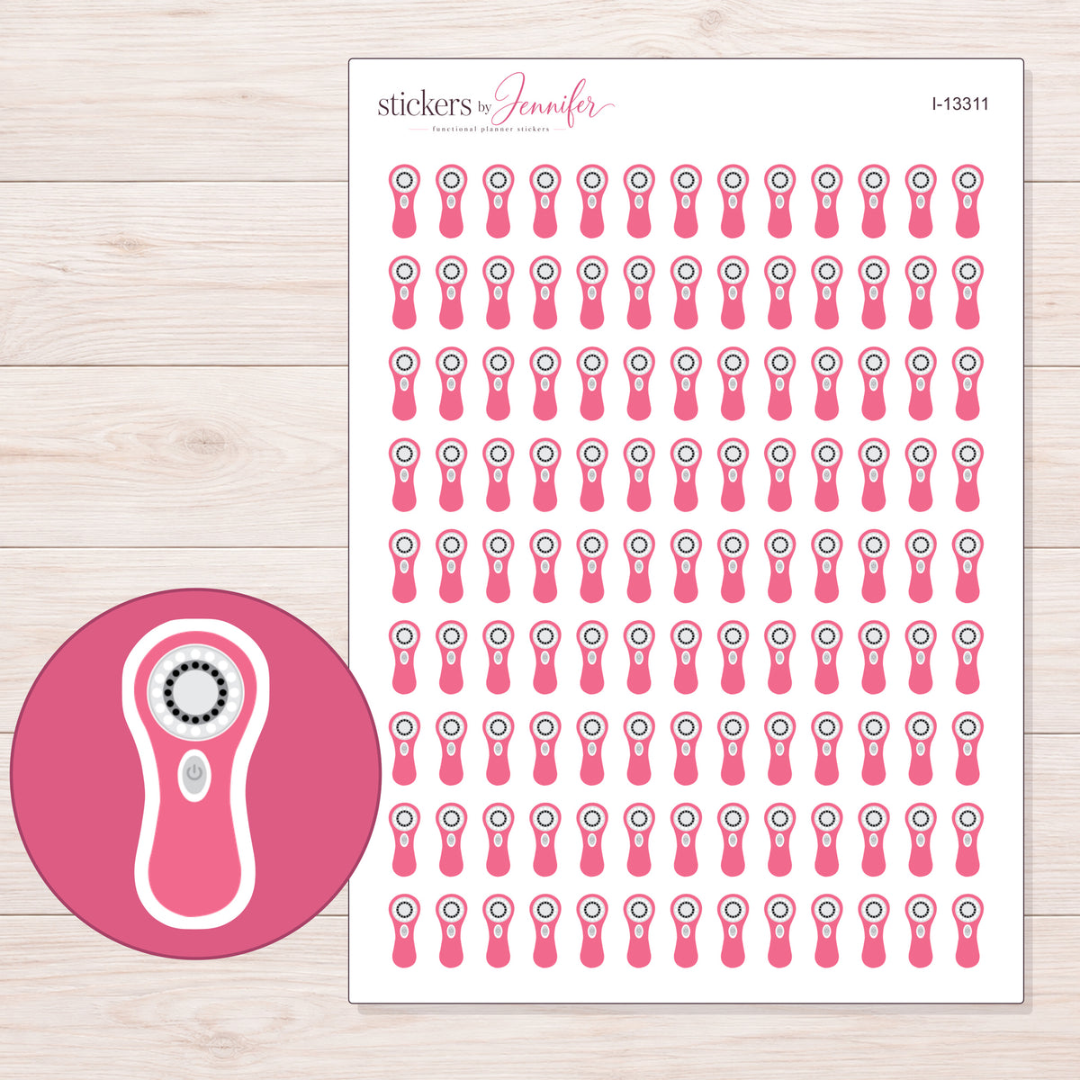 I-13311 planner sticker sheet with enlarged sticker detail
