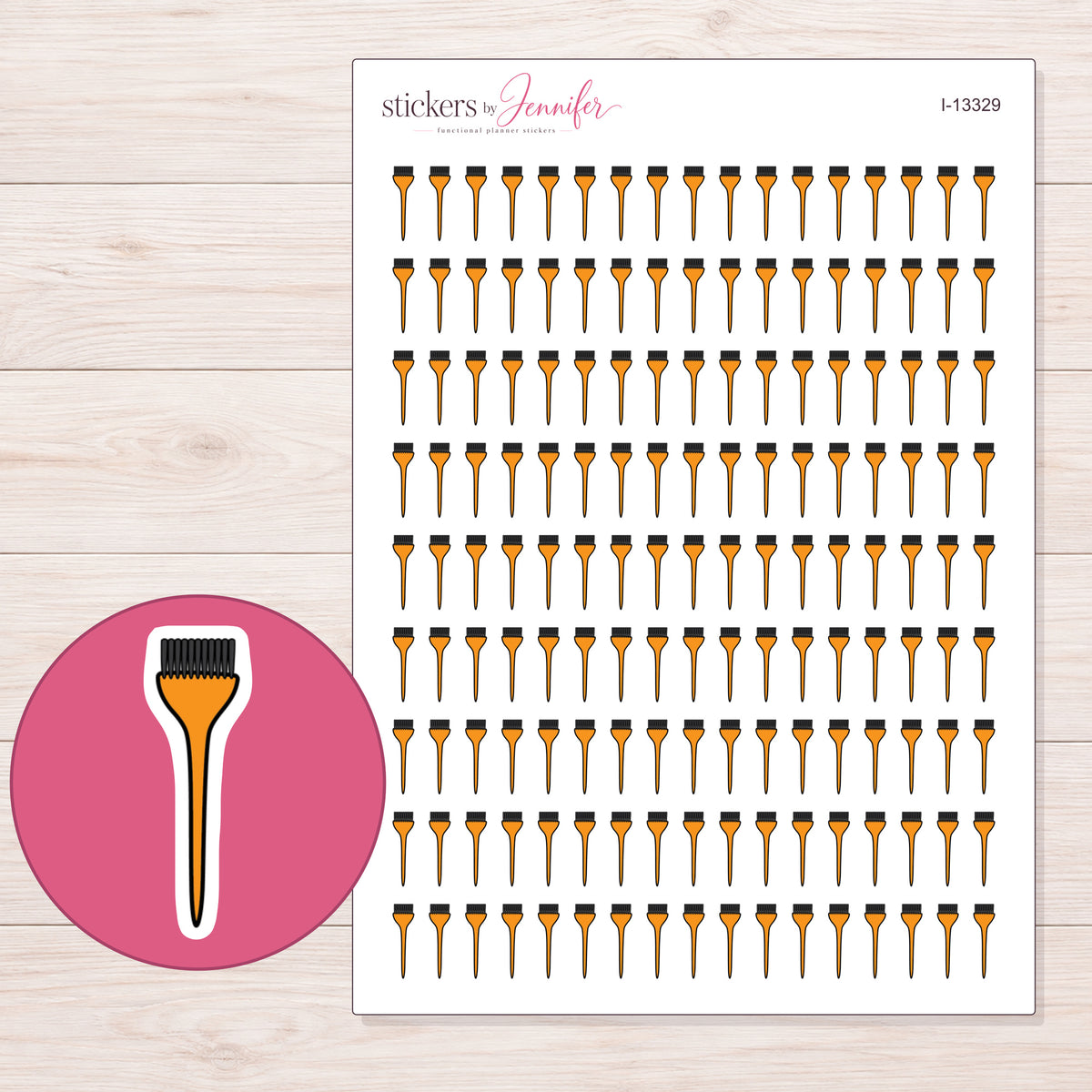 I-13329 planner sticker sheet with enlarged sticker detail