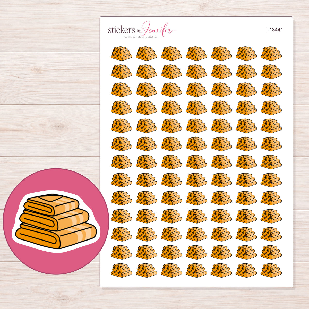 I-13441 planner sticker sheet with enlarged sticker detail