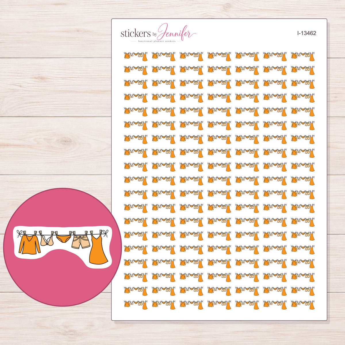 I-13462 planner sticker sheet with enlarged sticker detail