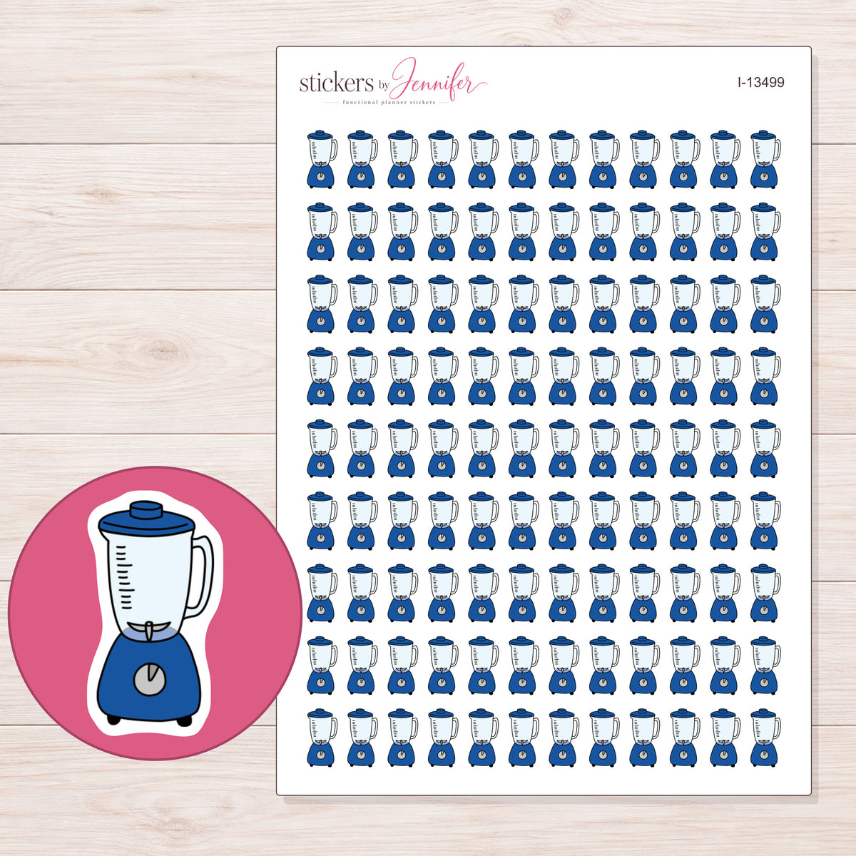 I-13499 planner sticker sheet with enlarged sticker detail