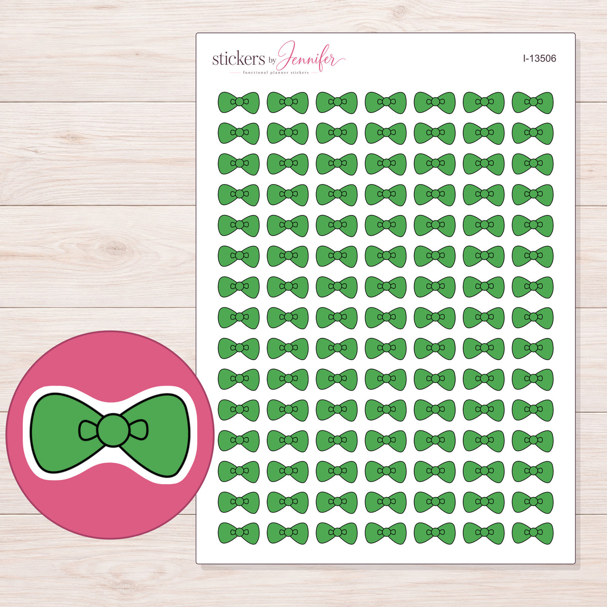 I-13506 planner sticker sheet with enlarged sticker detail