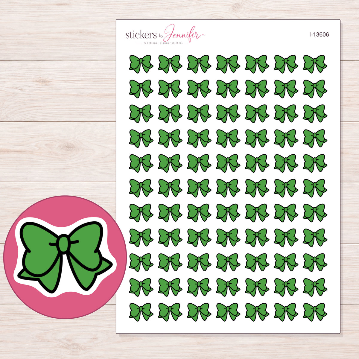 I-13606 planner sticker sheet with enlarged sticker detail