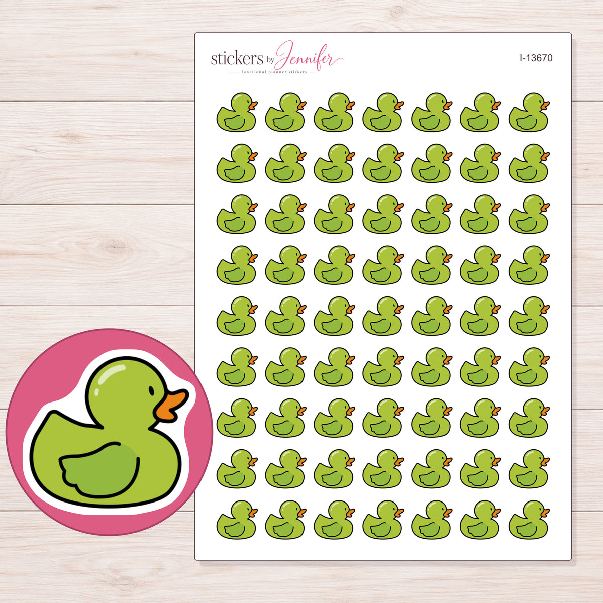 I-13670 planner sticker sheet with enlarged sticker detail