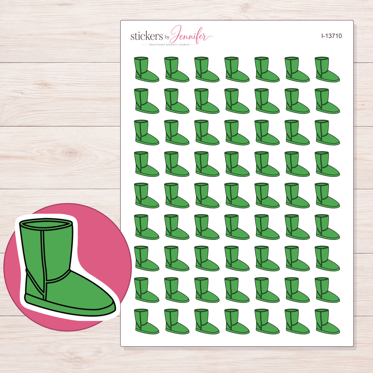 I-13710 planner sticker sheet with enlarged sticker detail