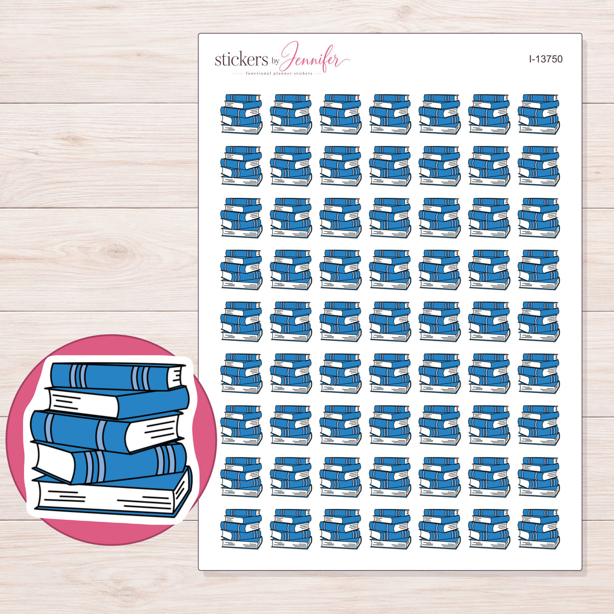 I-13750 planner sticker sheet with enlarged sticker detail