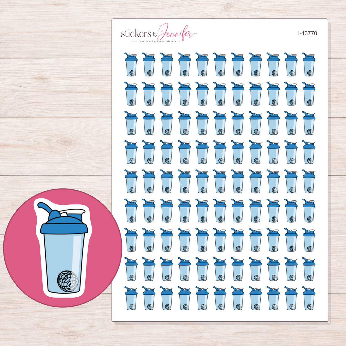 I-13770 planner sticker sheet with enlarged sticker detail