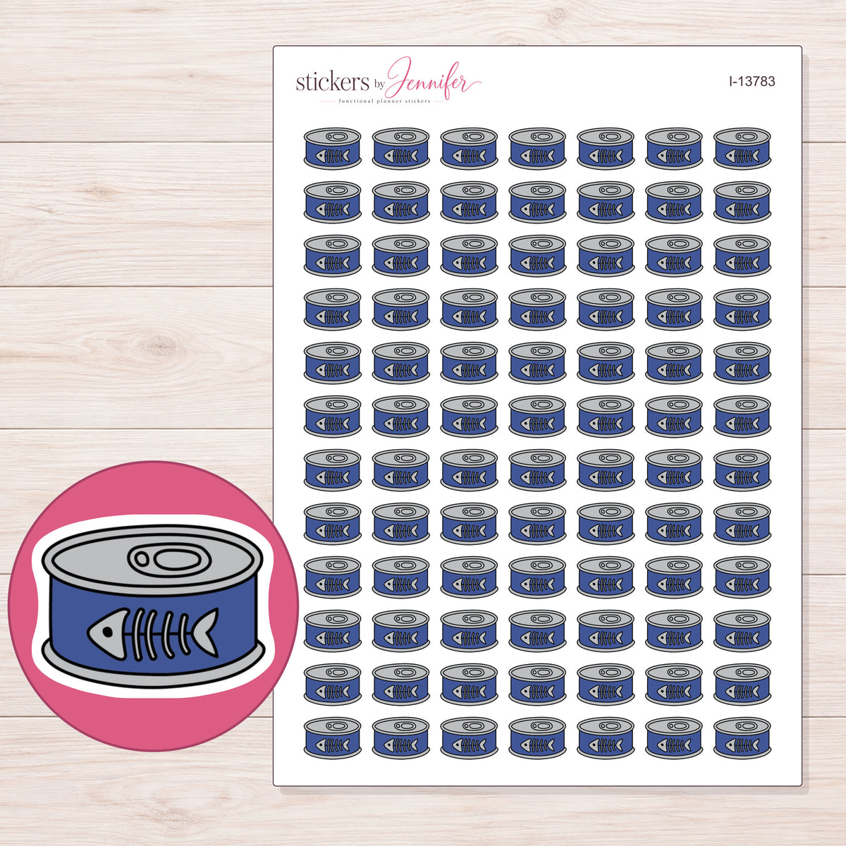 I-13783 planner sticker sheet with enlarged sticker detail