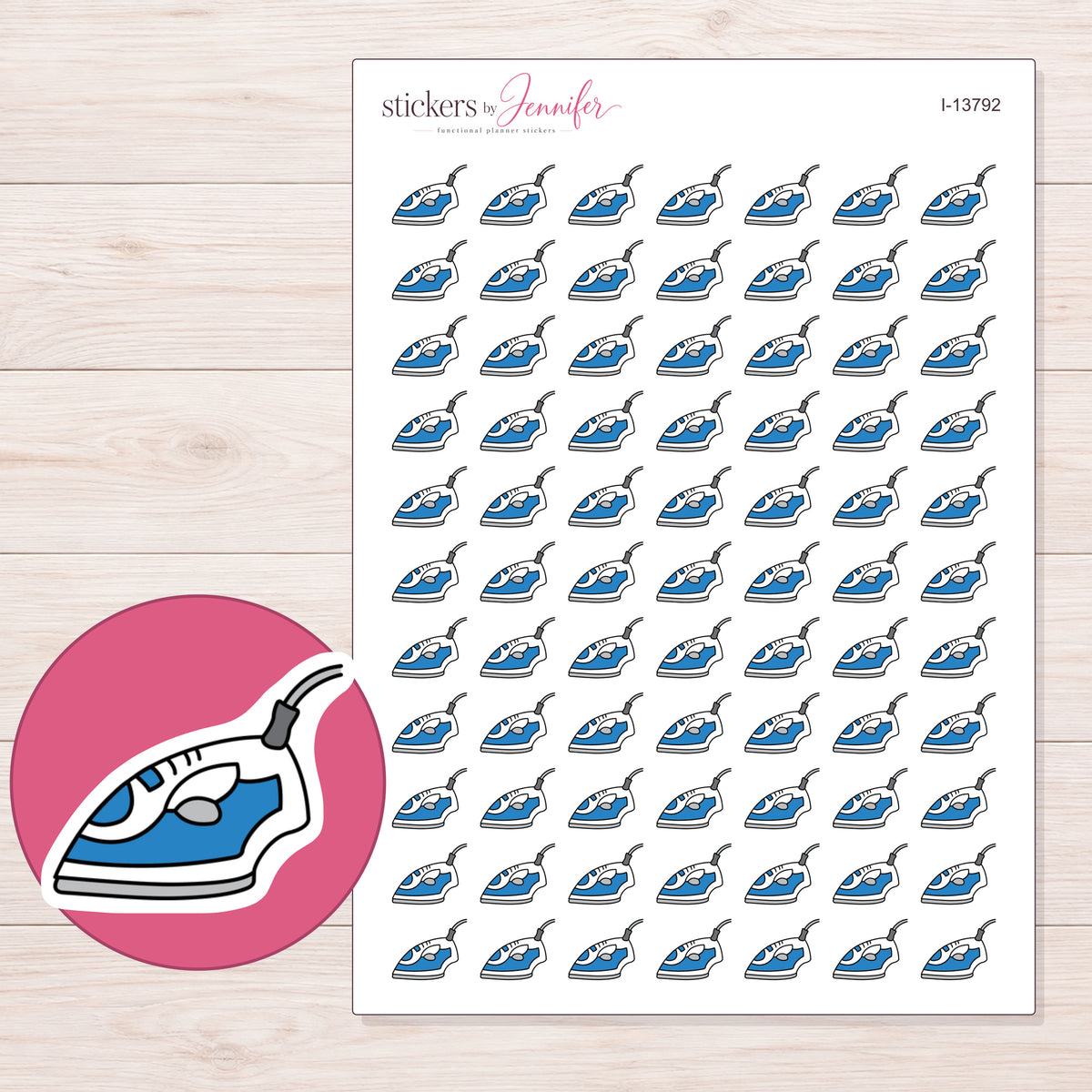 I-13792 planner sticker sheet with enlarged sticker detail