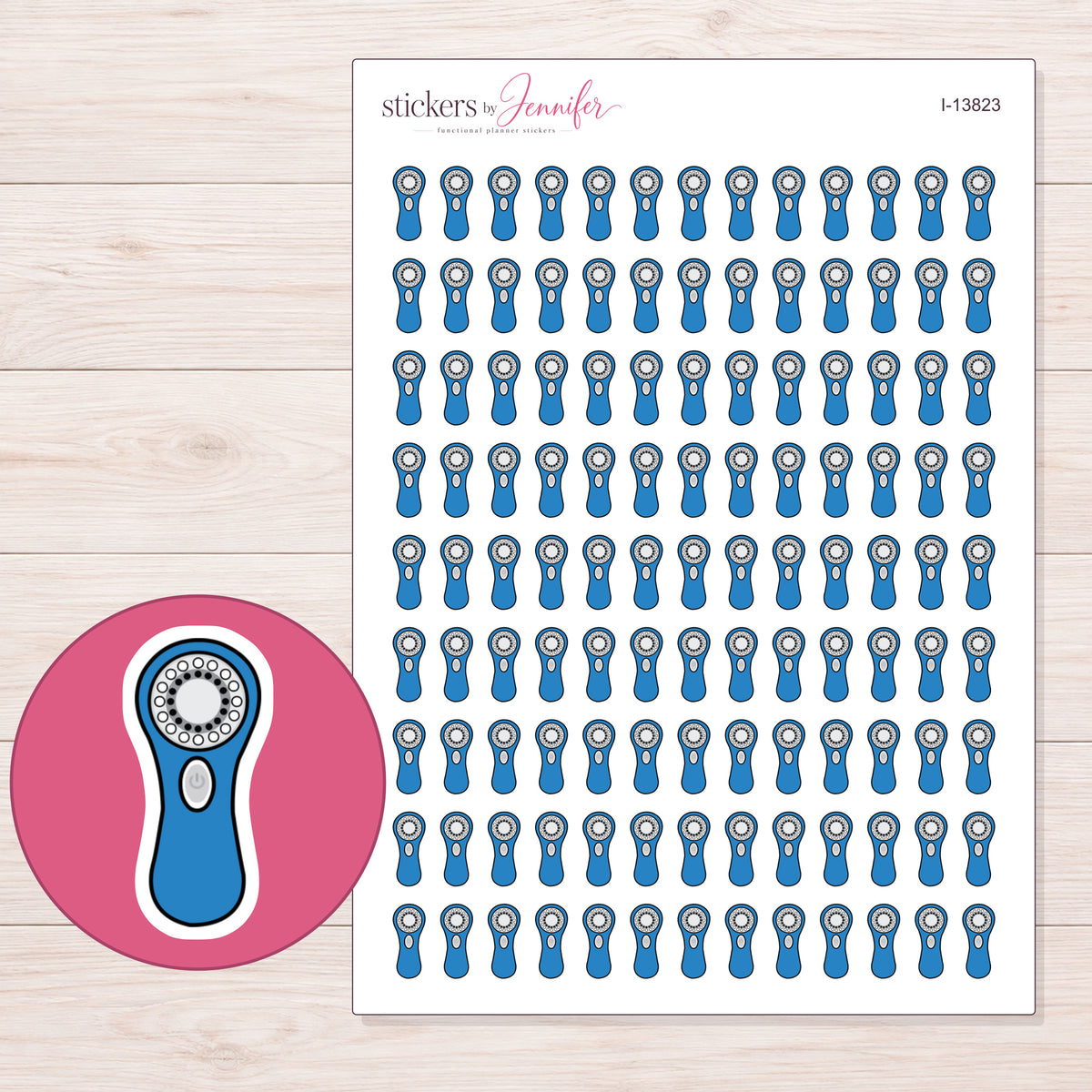 I-13823 planner sticker sheet with enlarged sticker detail