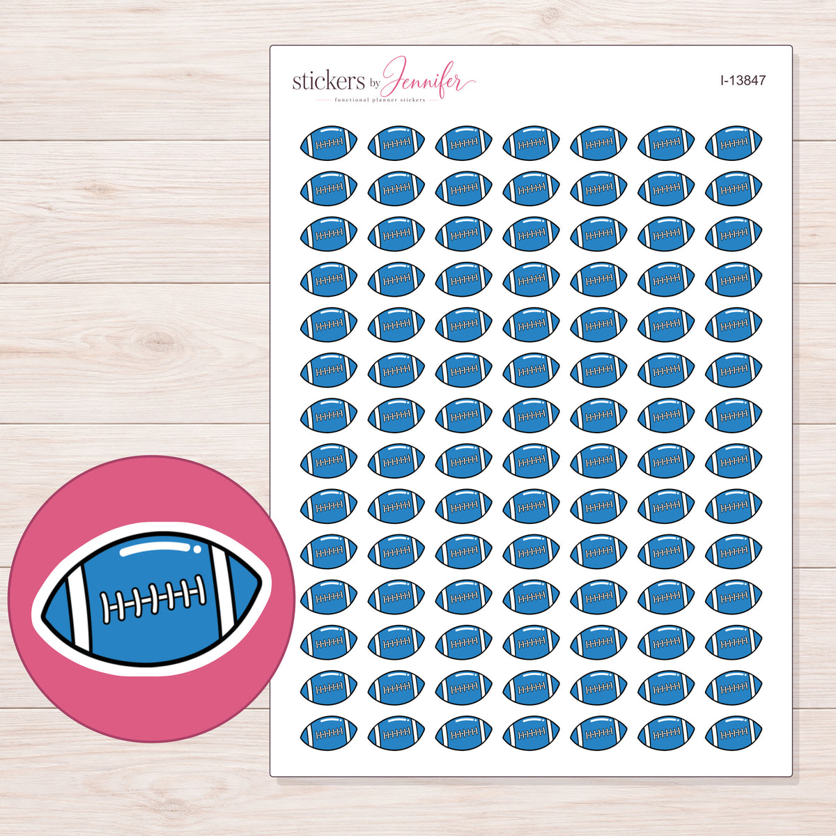I-13847 planner sticker sheet with enlarged sticker detail