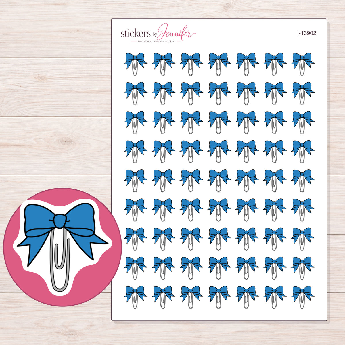 I-13902 planner sticker sheet with enlarged sticker detail