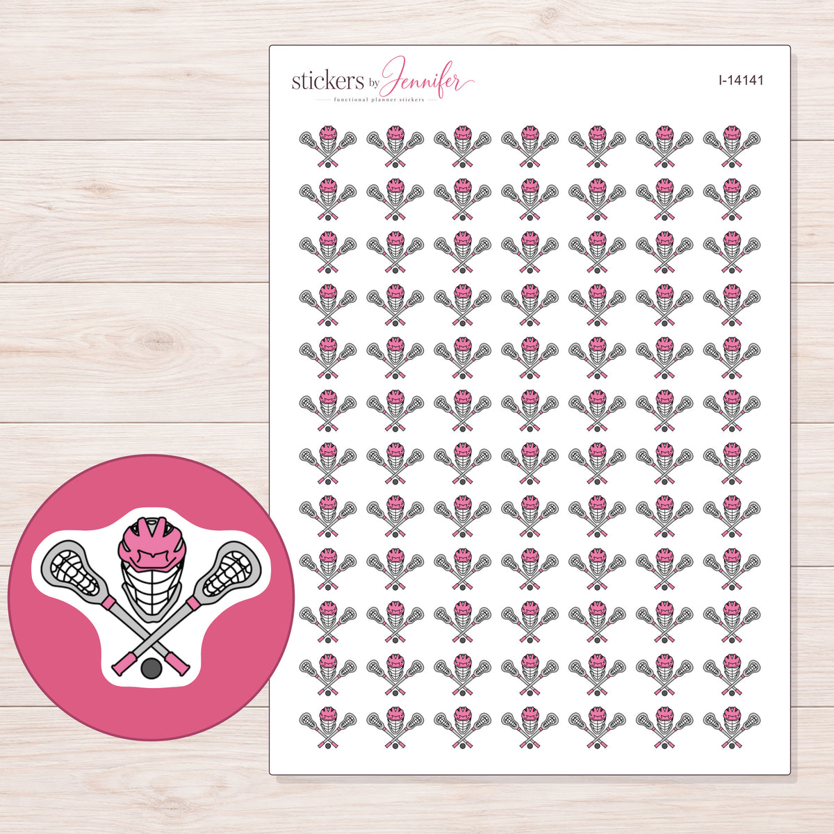 I-14141 planner sticker sheet with enlarged sticker detail