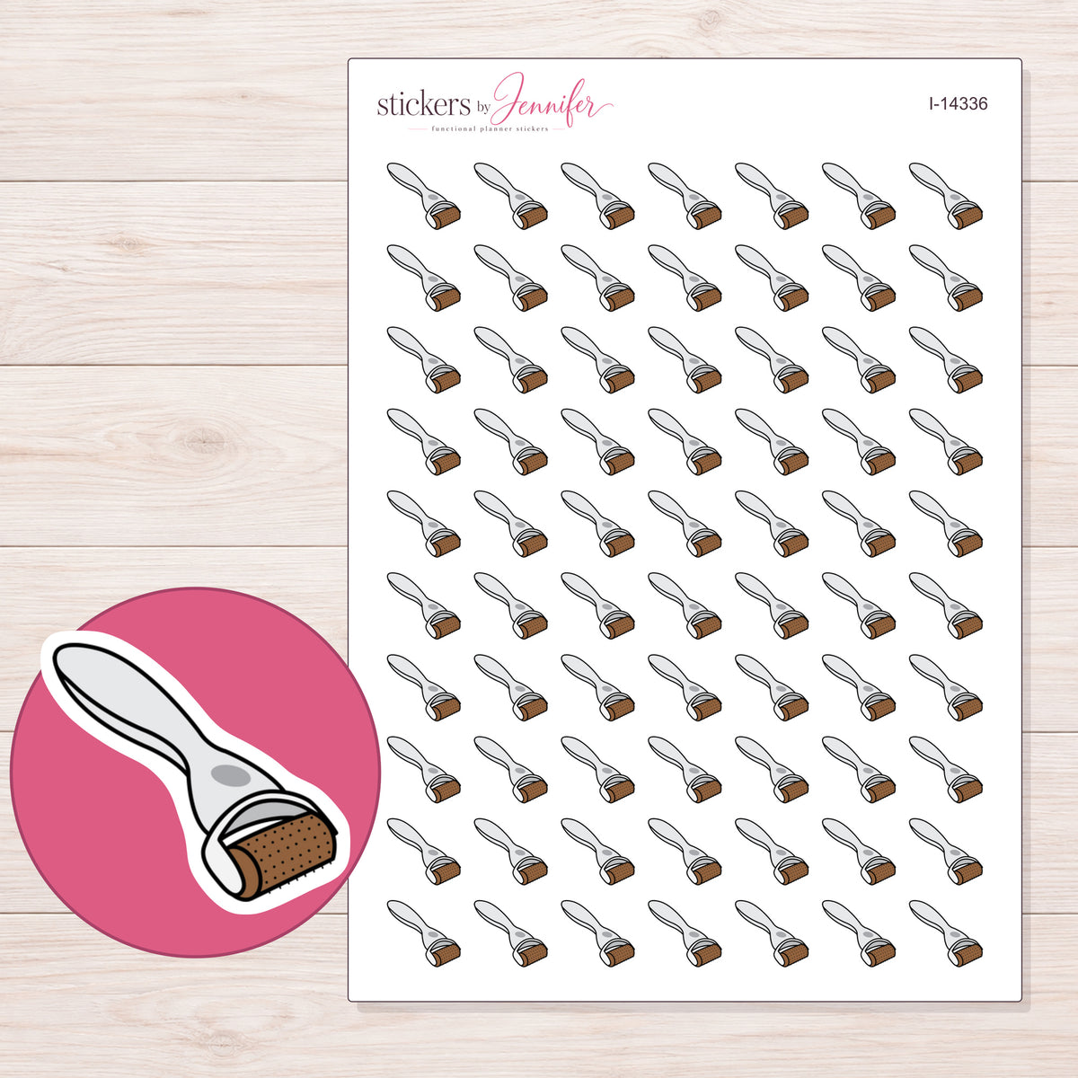 I-14336 planner sticker sheet with enlarged sticker detail