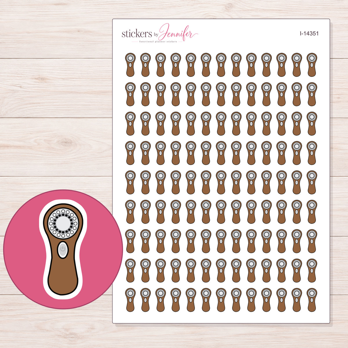 I-14351 planner sticker sheet with enlarged sticker detail