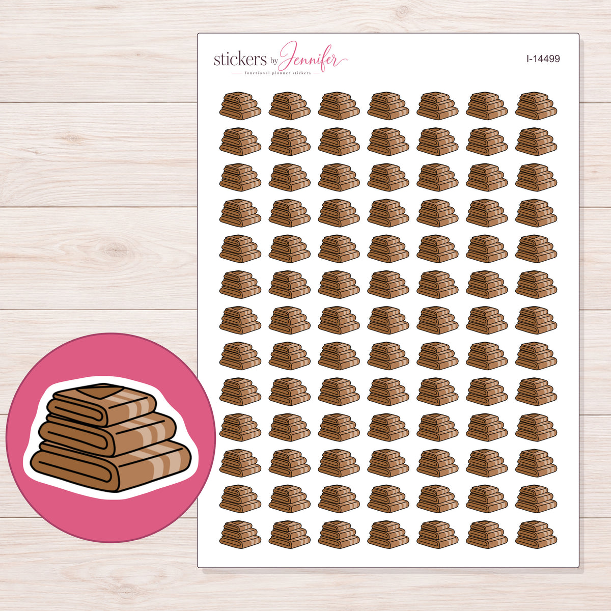 I-14499 planner sticker sheet with enlarged sticker detail