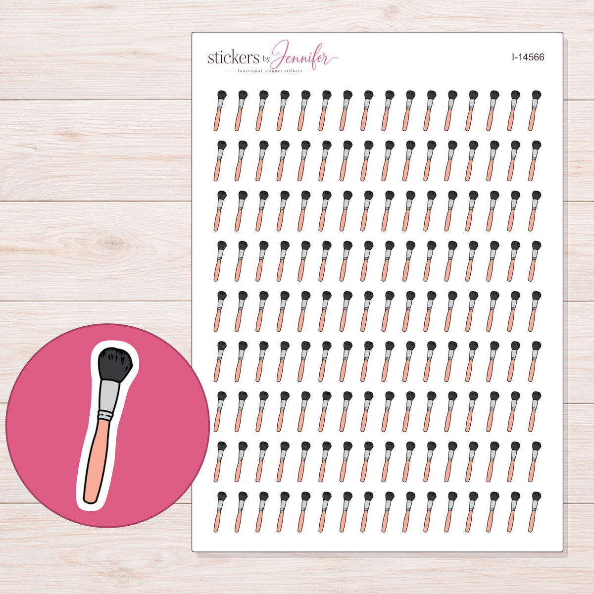 I-14566 planner sticker sheet with enlarged sticker detail