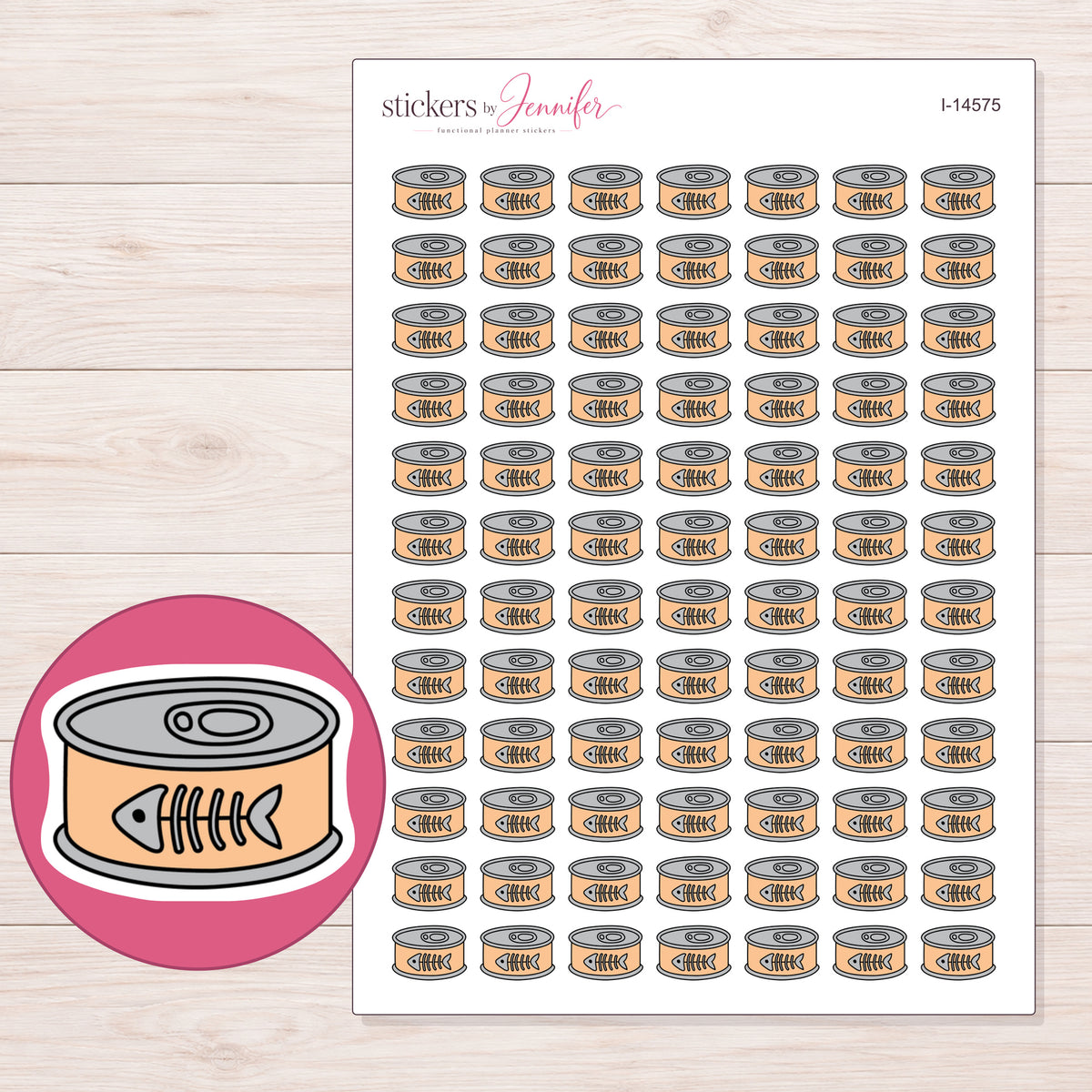 I-14575 planner sticker sheet with enlarged sticker detail