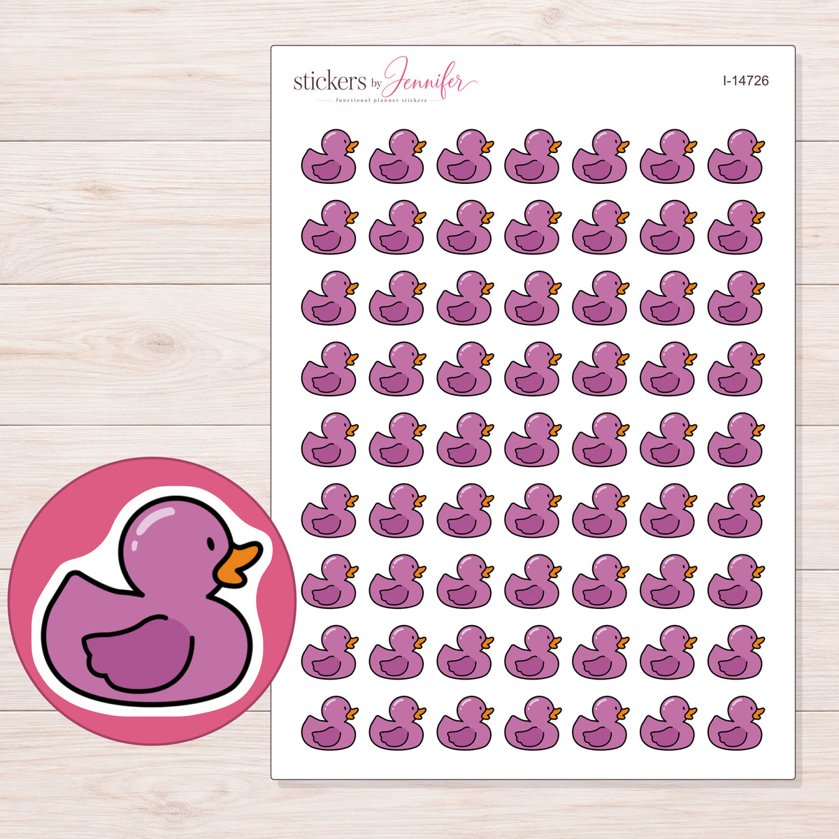 I-14726 planner sticker sheet with enlarged sticker detail