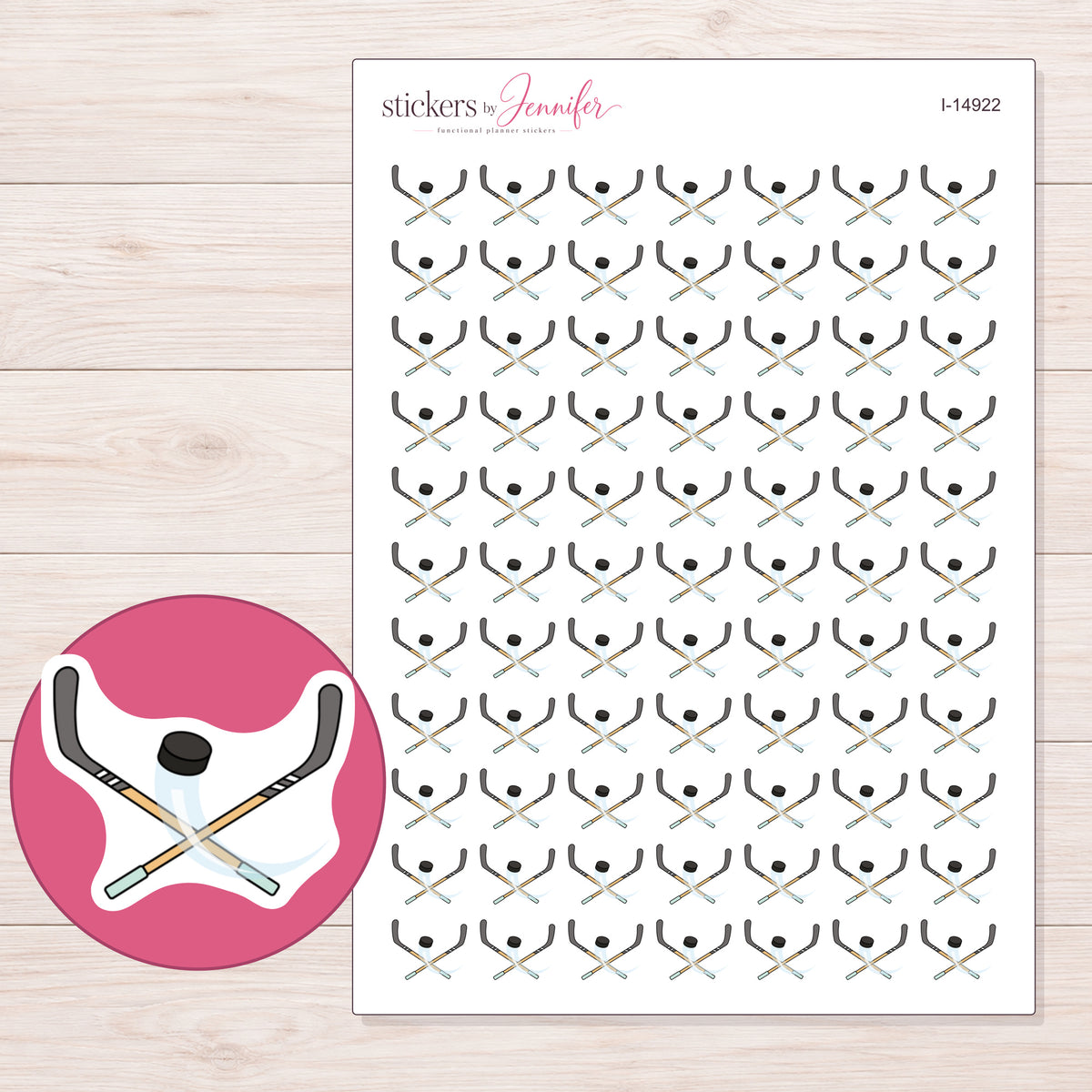 I-14922 planner sticker sheet with enlarged sticker detail