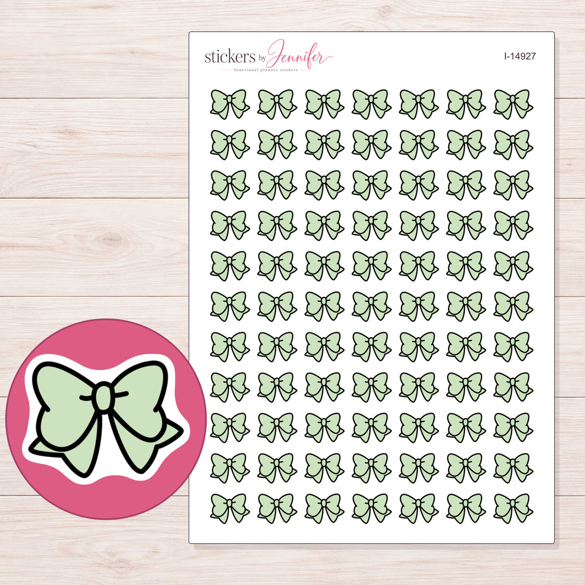 I-14927 planner sticker sheet with enlarged sticker detail
