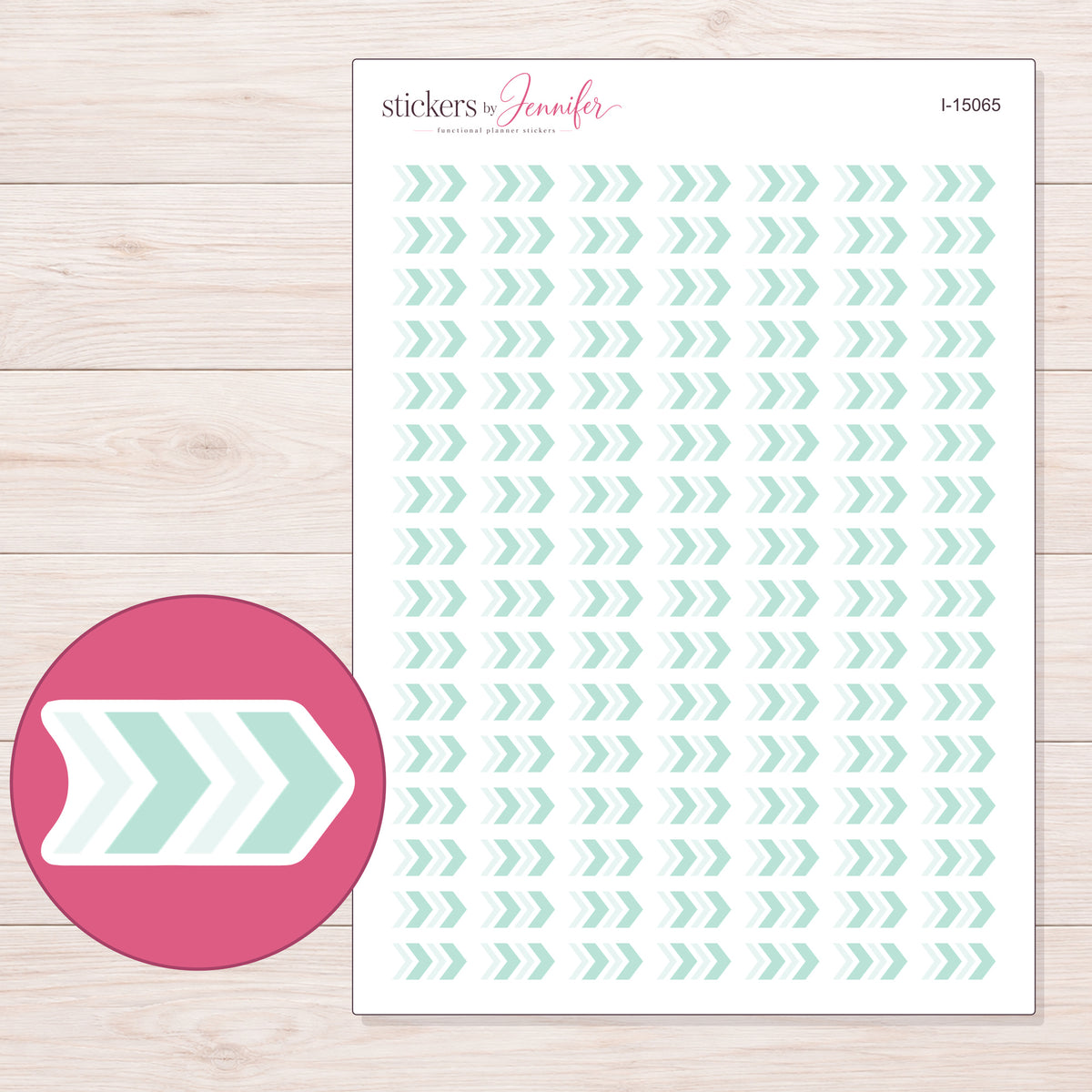 I-15065 planner sticker sheet with enlarged sticker detail